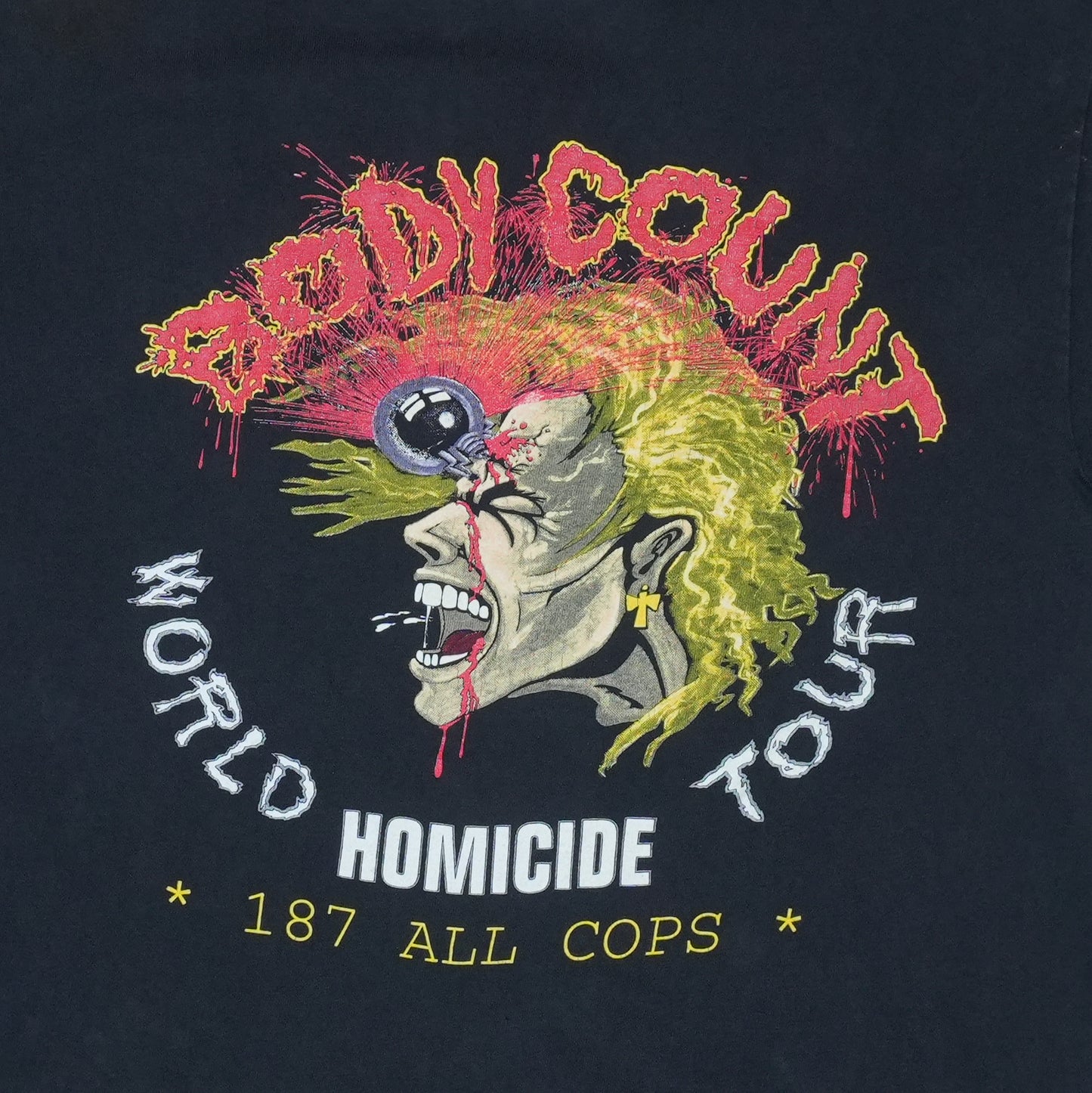 1991 Body Count Ice-T 187 All Cops Shirt