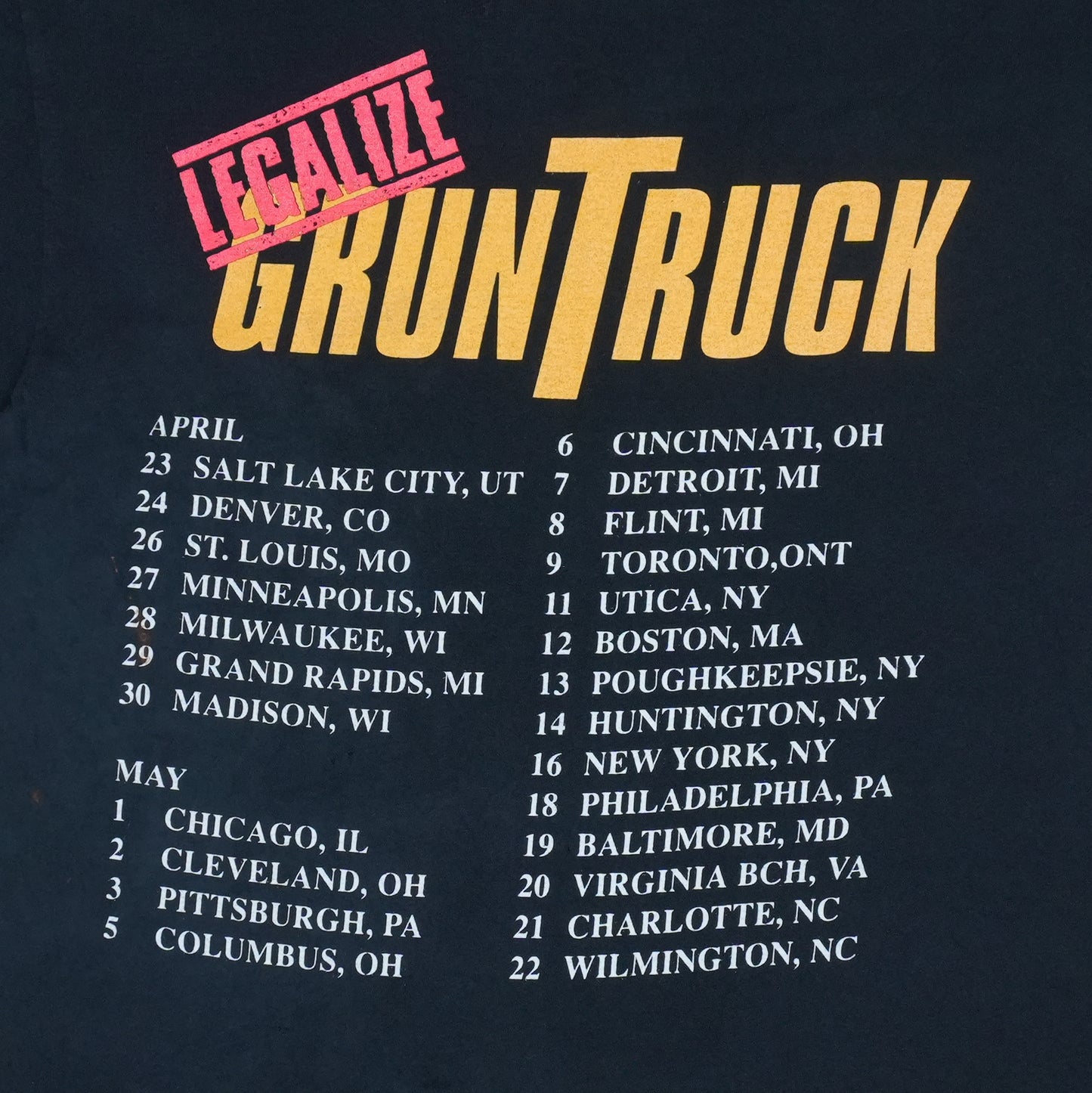 1993 Gruntruck Push Tour Shirt