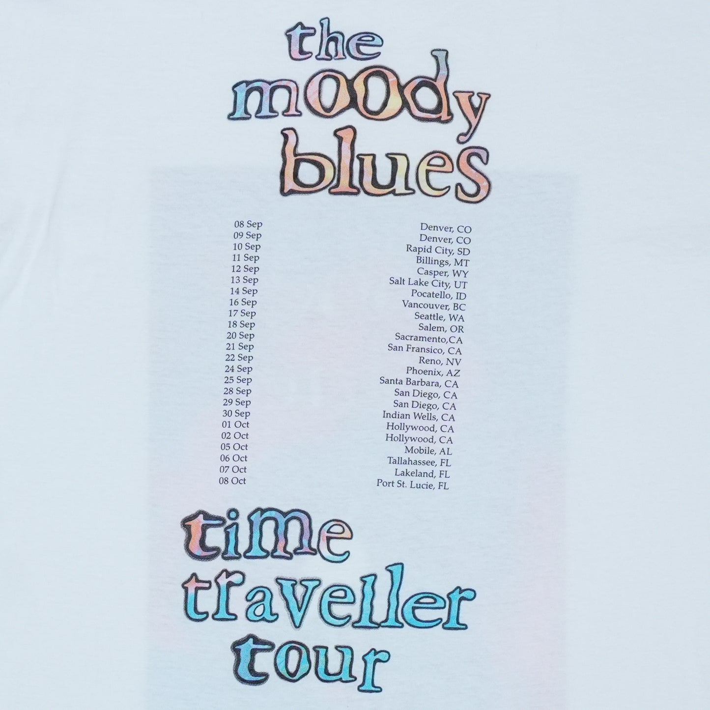 1994 Moody Blues Time Traveler Tour Shirt