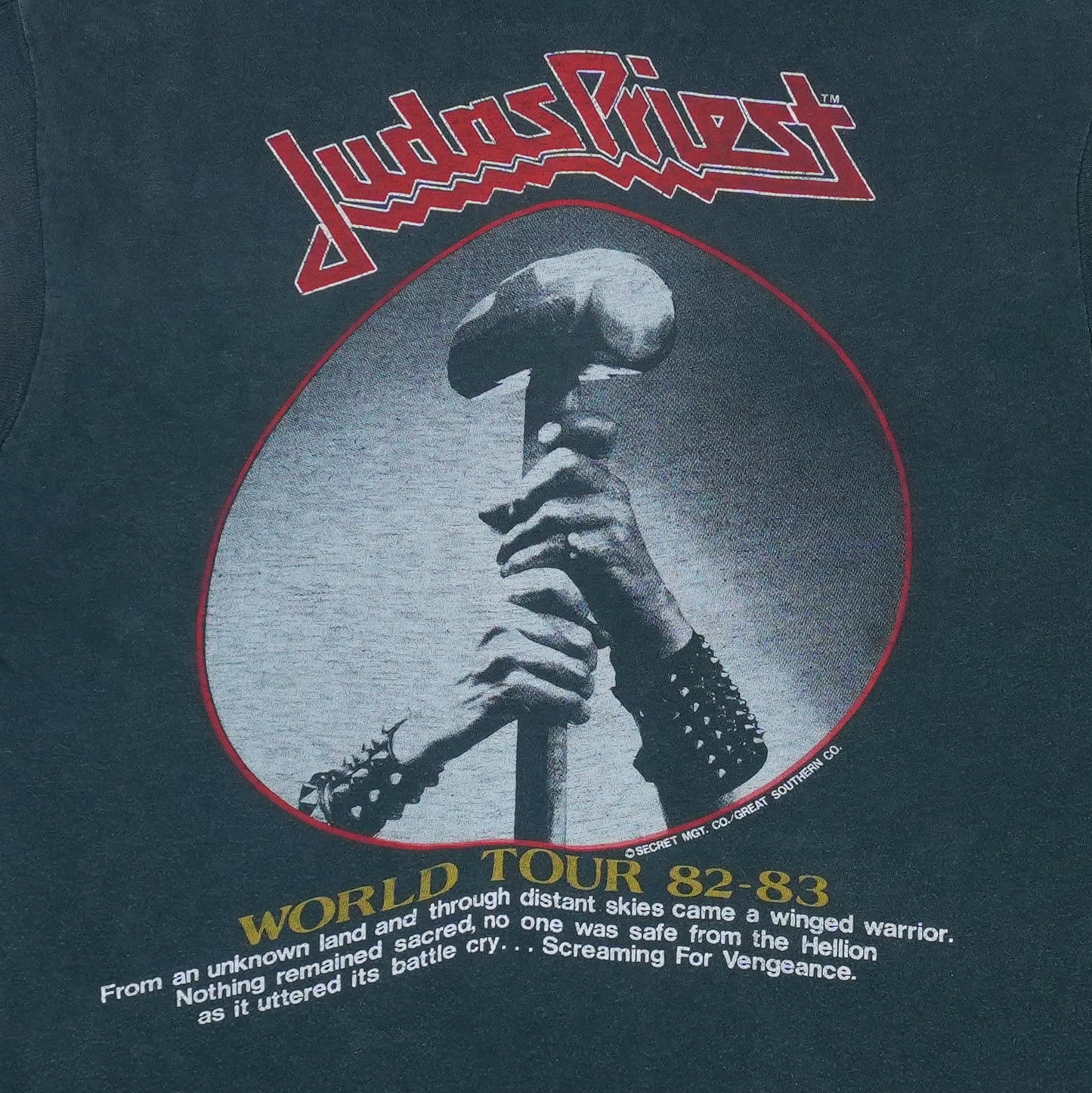 1982 Judas Priest Screaming For Vengeance Tour Sleeveless Shirt