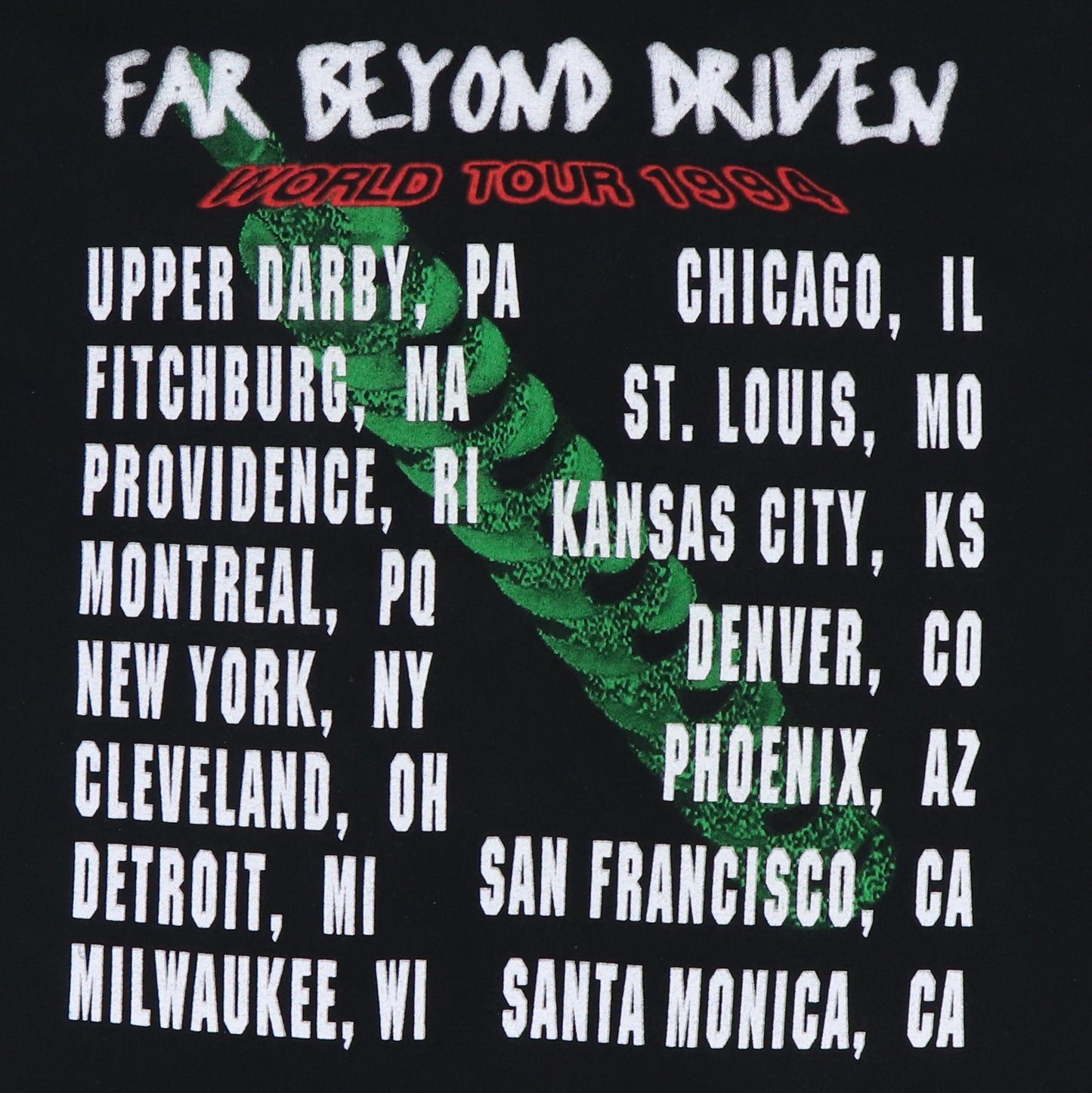 1994 Pantera Far Beyond Driven Tour Shirt