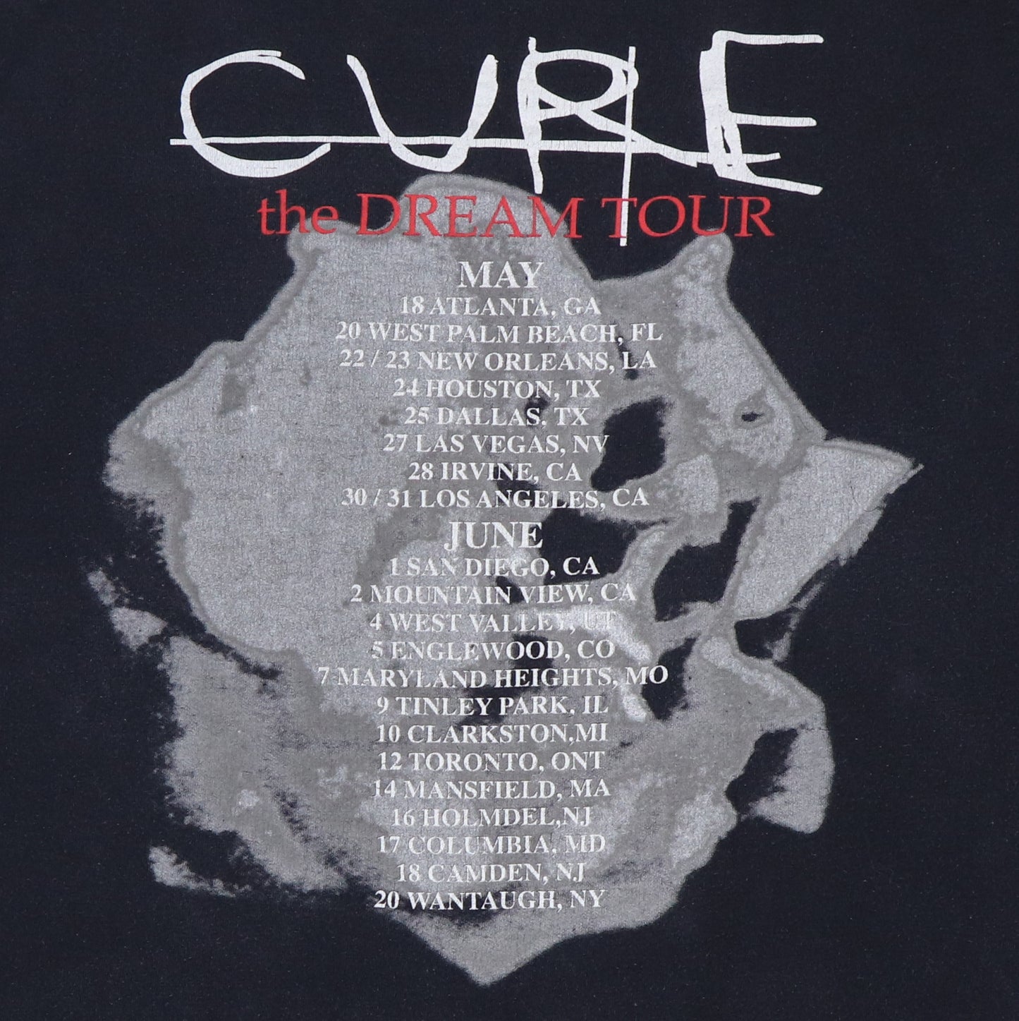 2000 The Cure Dream Tour Shirt