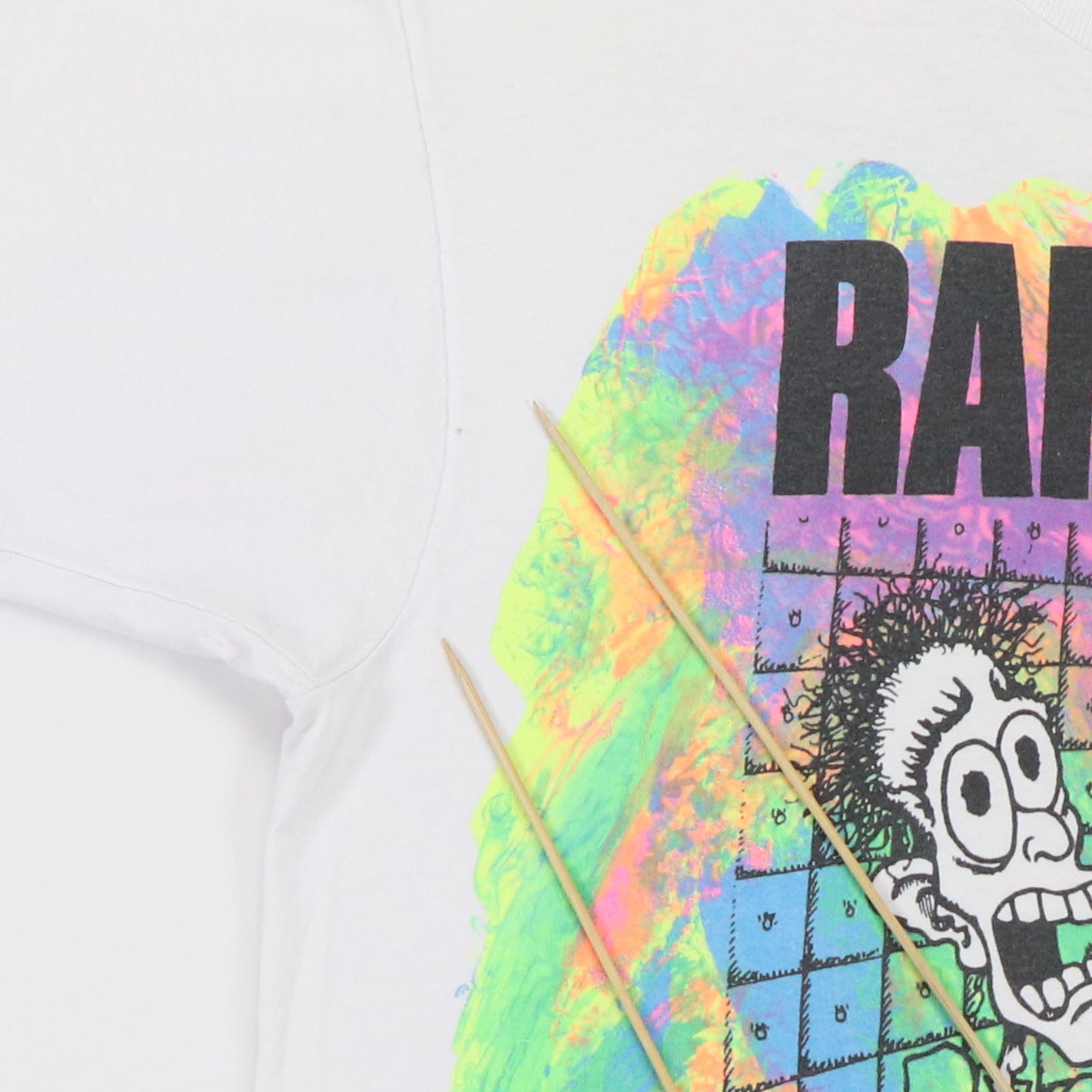 1990 Ramones I Wanna Be Well Tour Shirt Detail