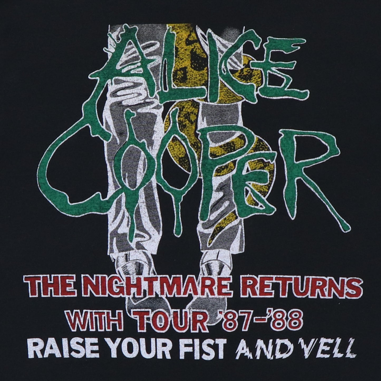 1987 Alice Cooper Raise Your Fist And Yell Tour Shirt