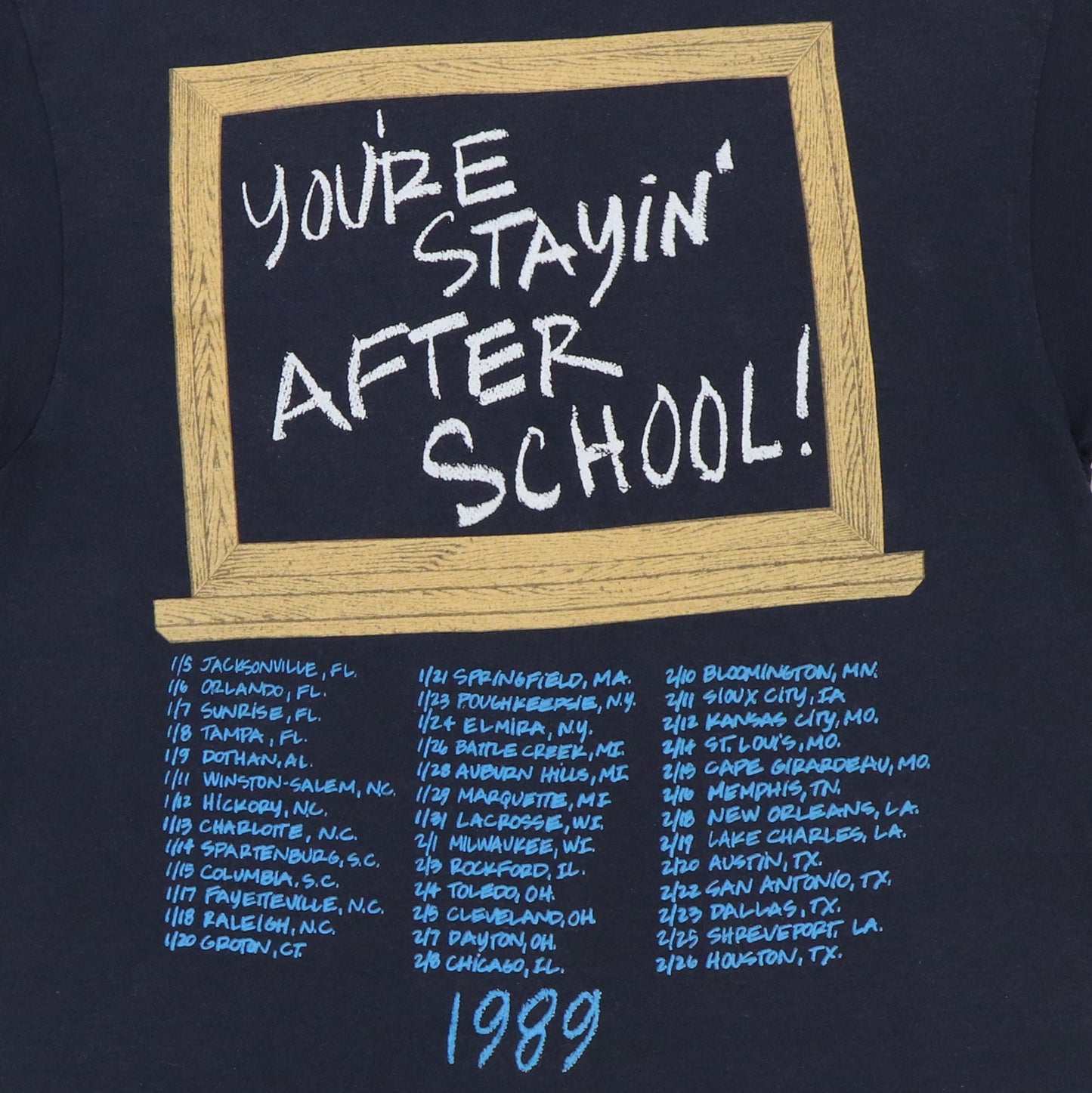 1989 Britny Fox Break All The Rules Tour Shirt