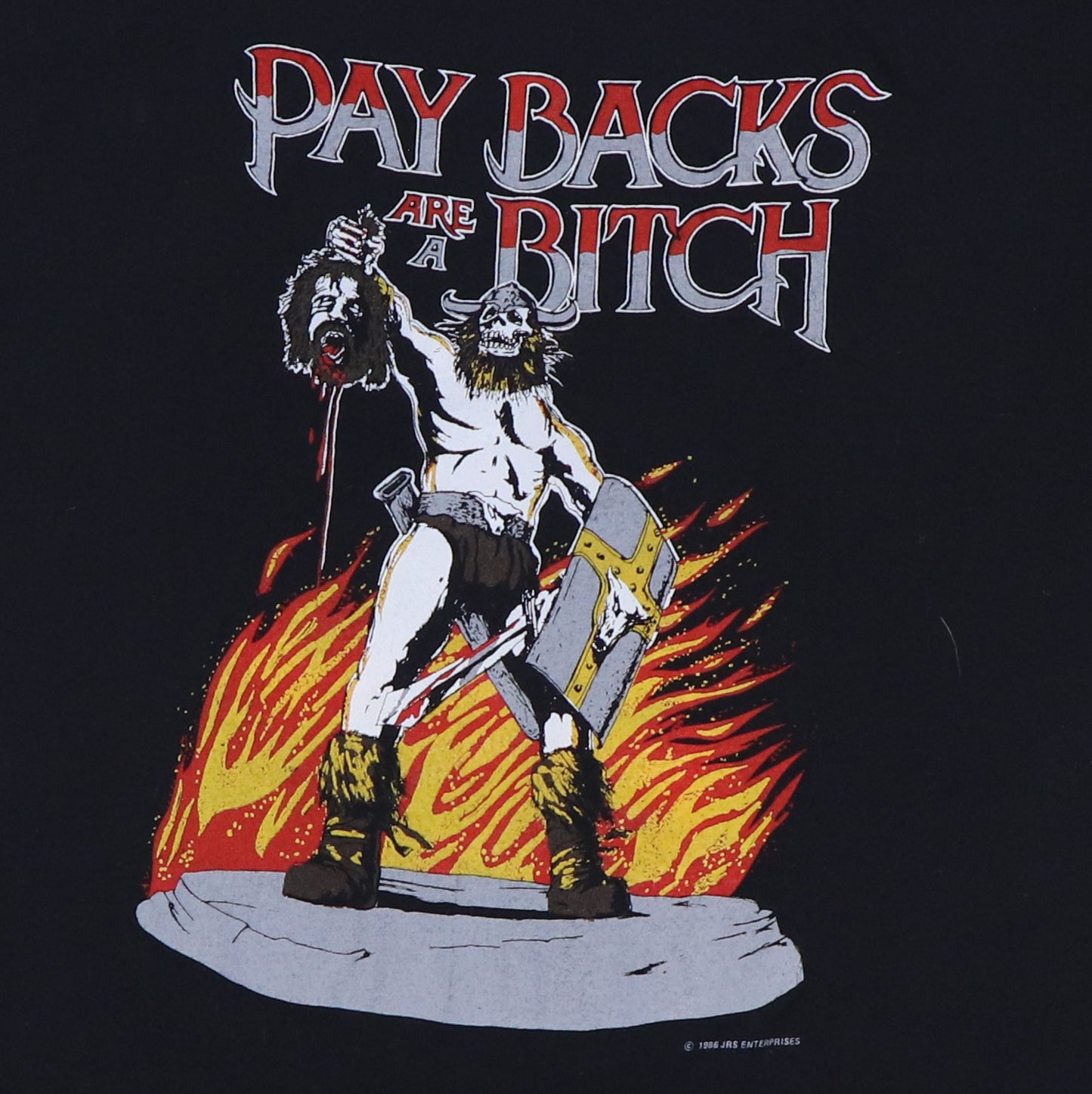 1986 Pay Backs Are A Bitch Shirt Detail