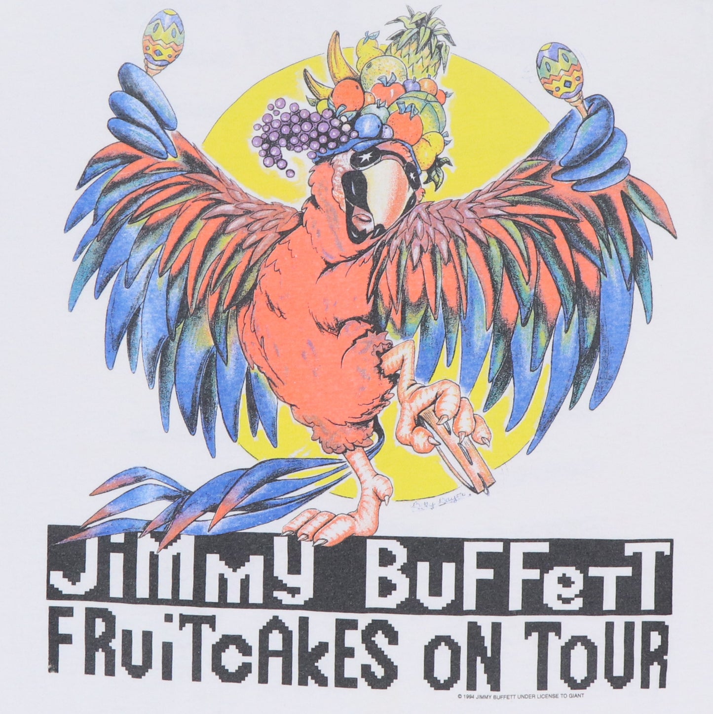 1994 Jimmy Buffett Fruitcakes On Tour Shirt
