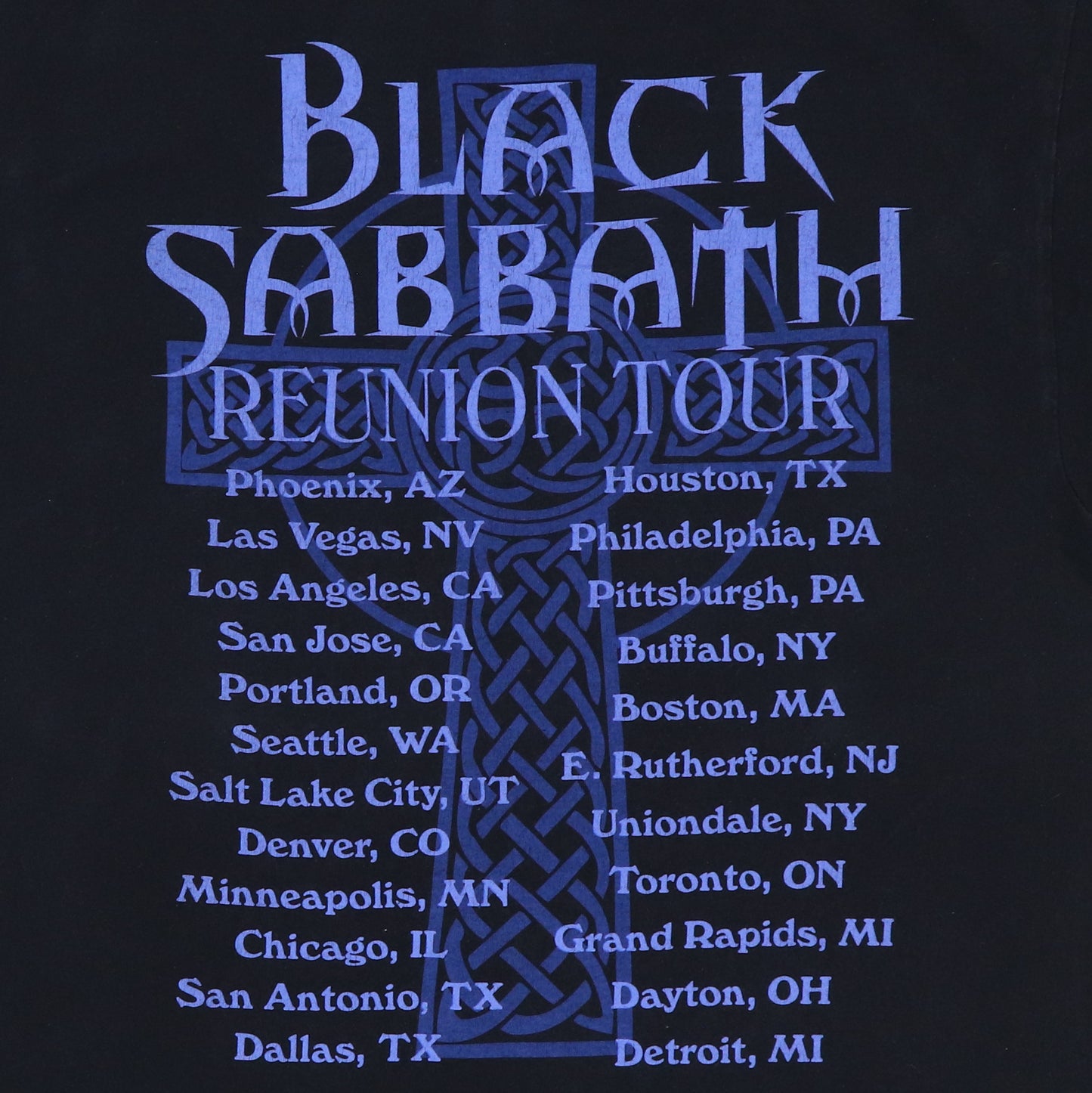 1999 Black Sabbath Reunion Tour Shirt