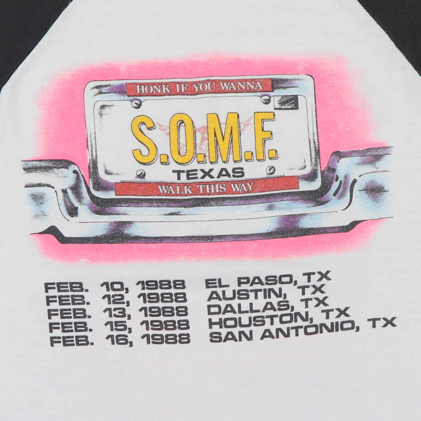 1988 Aerosmith Texas Tour Jersey Shirt