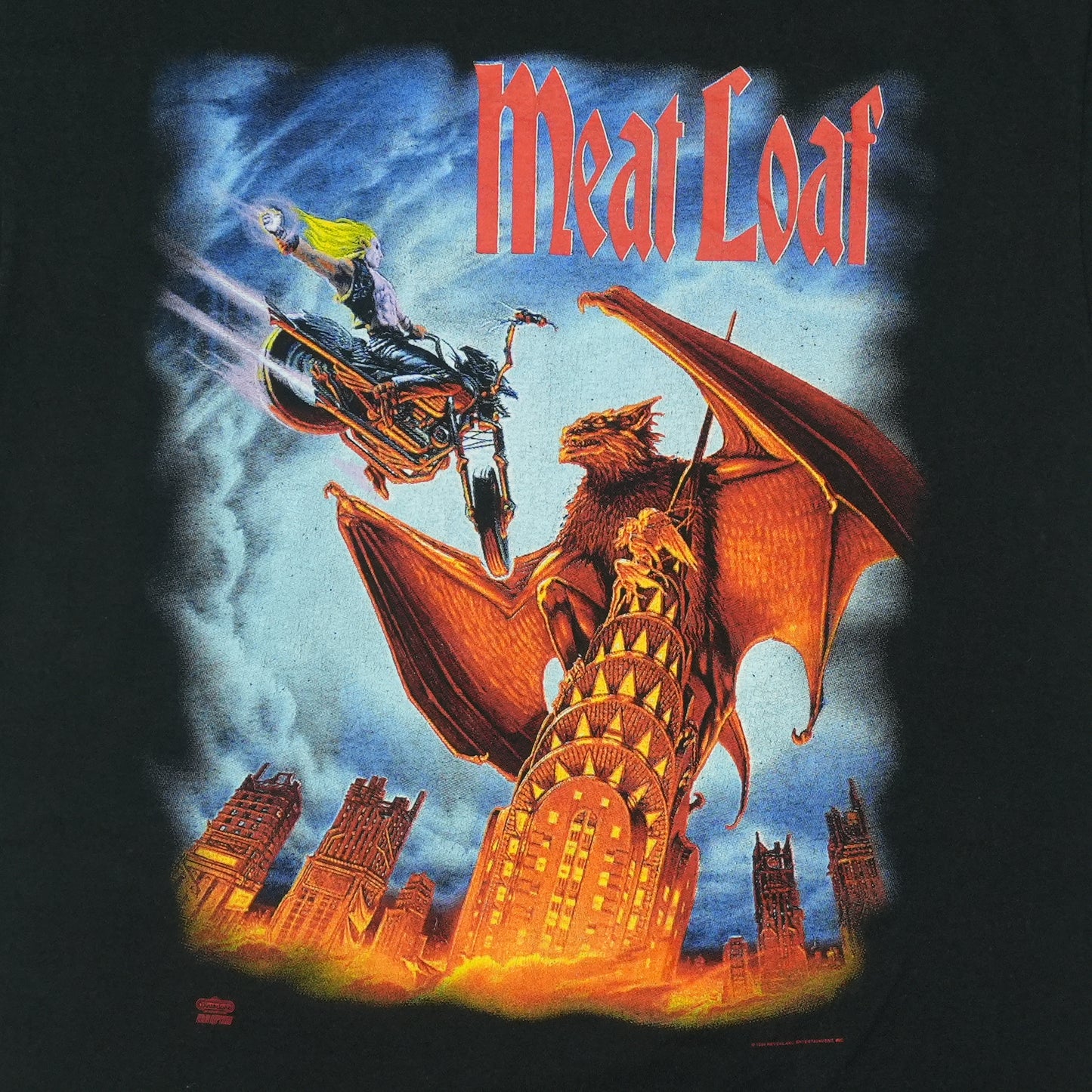 1993 Meatloaf Louder Than Everything Tour Shirt Detail