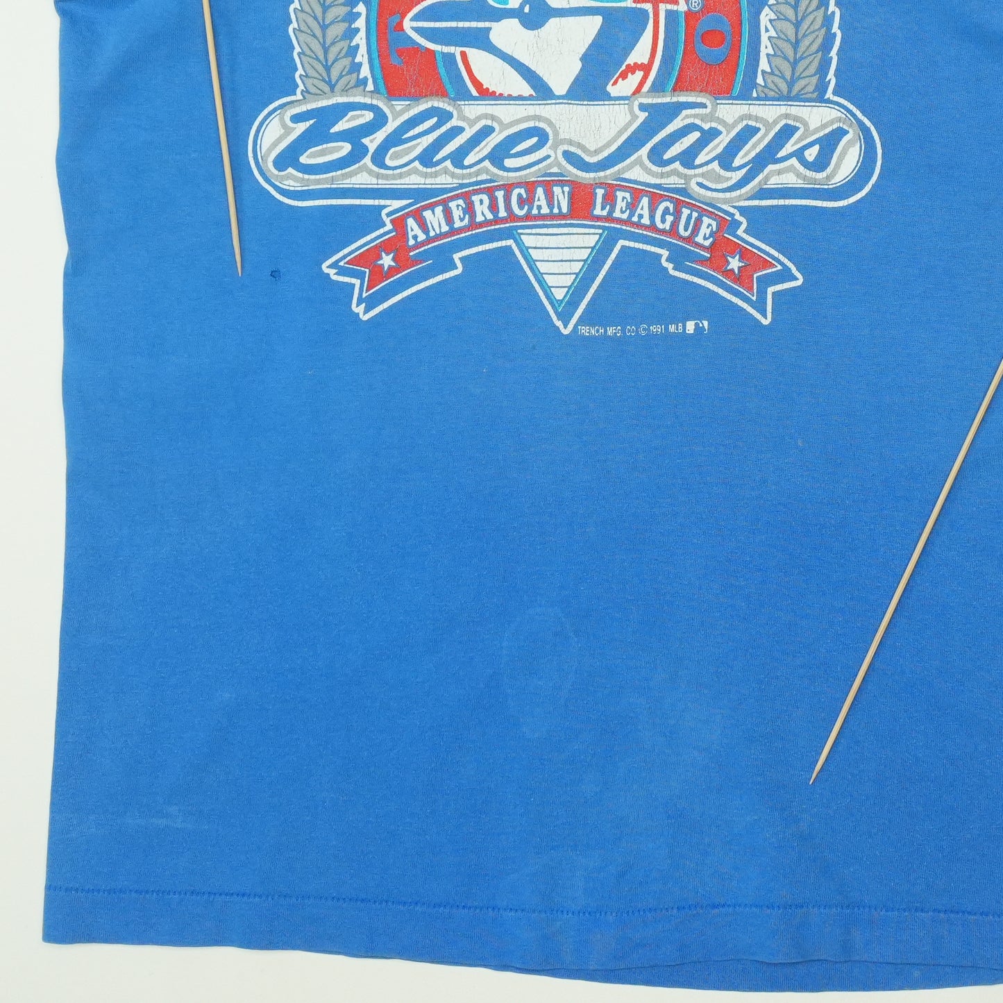 1991 Toronto Blue Jays Shirt Detail