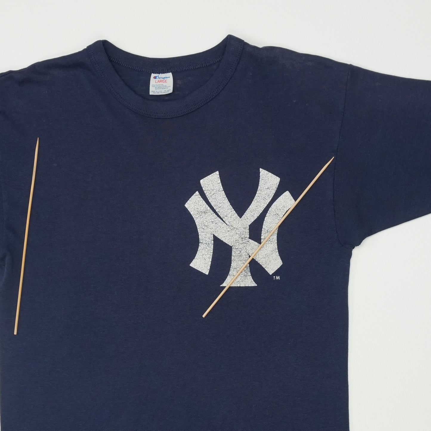 1980s New York Yankees Champion Shirt Detail