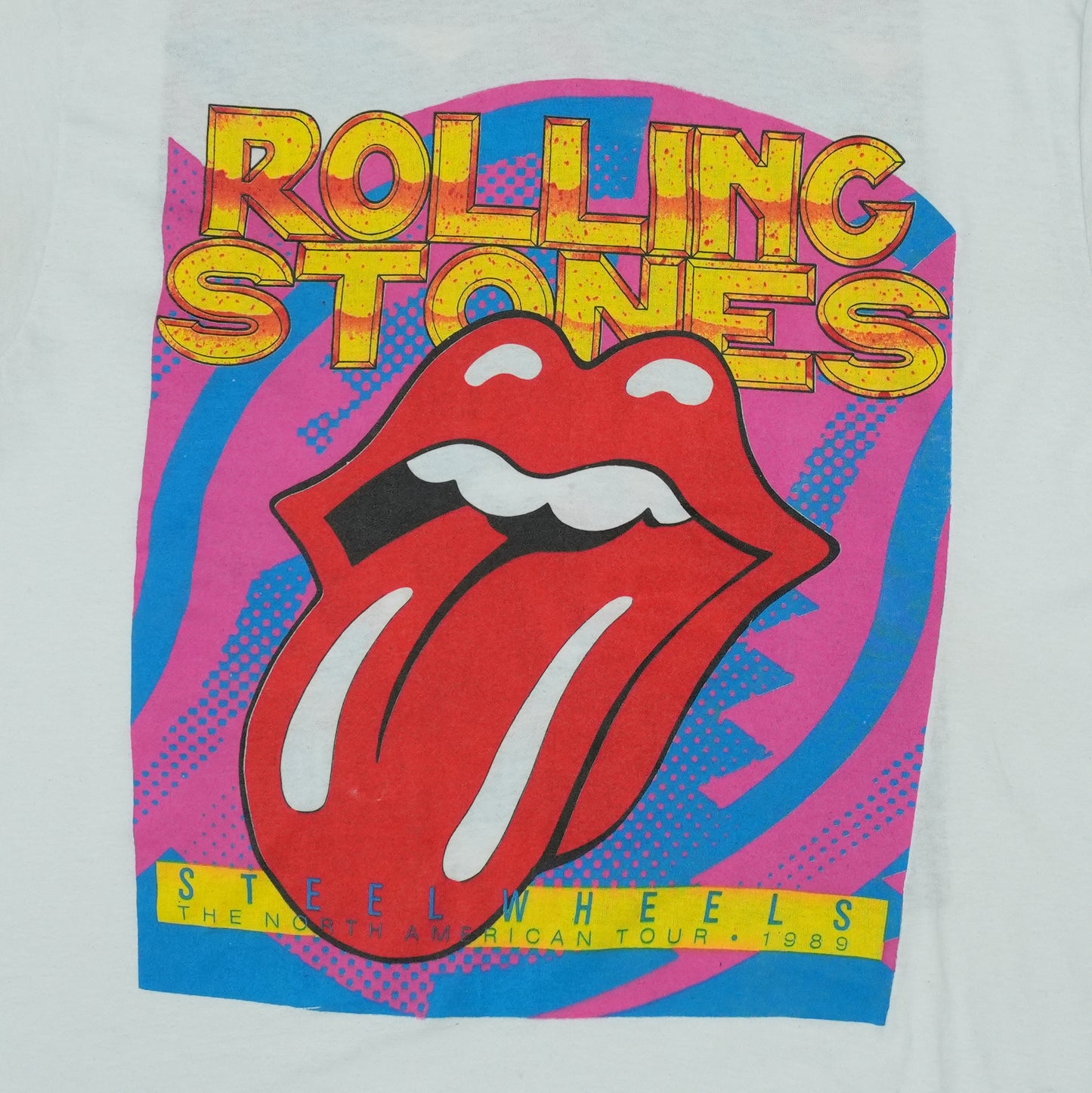 1989 Rolling Stones Shea Stadium Concert Shirt Detail