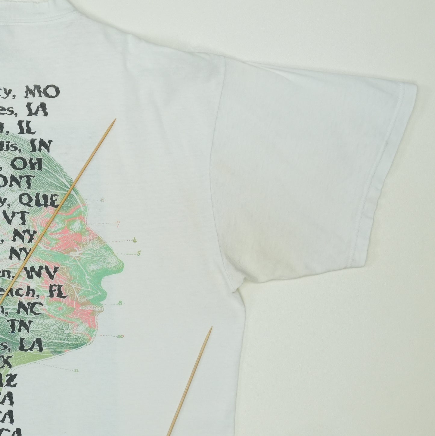 1996 Lollapalooza Tour Shirt Detail
