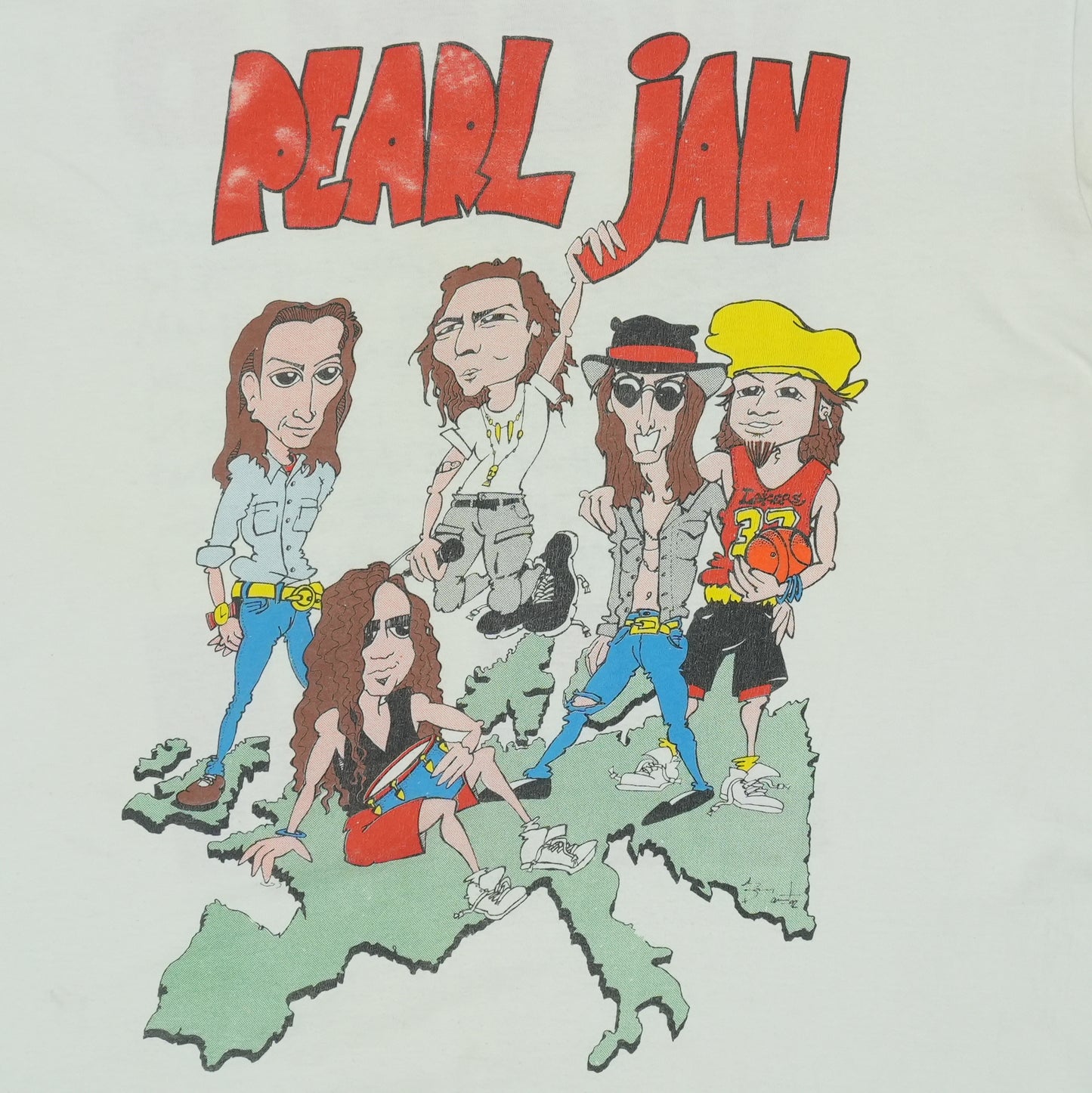 1992 Pearl Jam Tour Shirt Detail