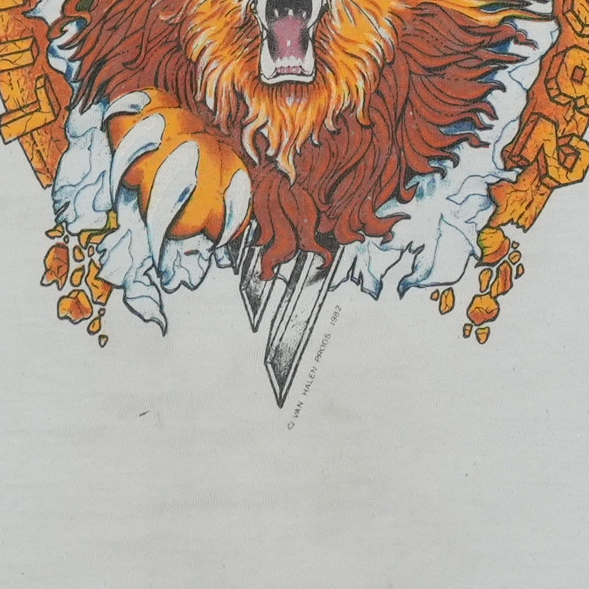 1982 Van Halen Tour Jersey Shirt Detail