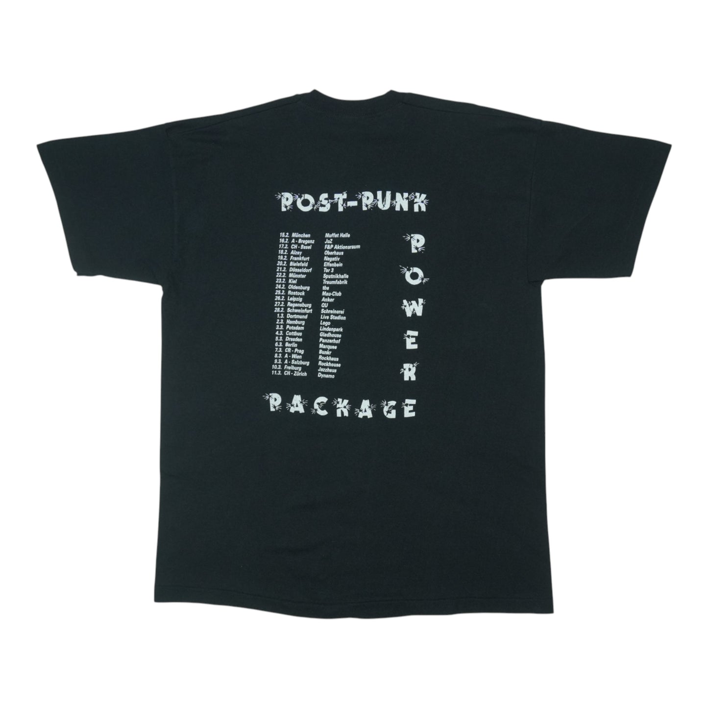 1995 The Vibrators Post Punk Tour Shirt Back