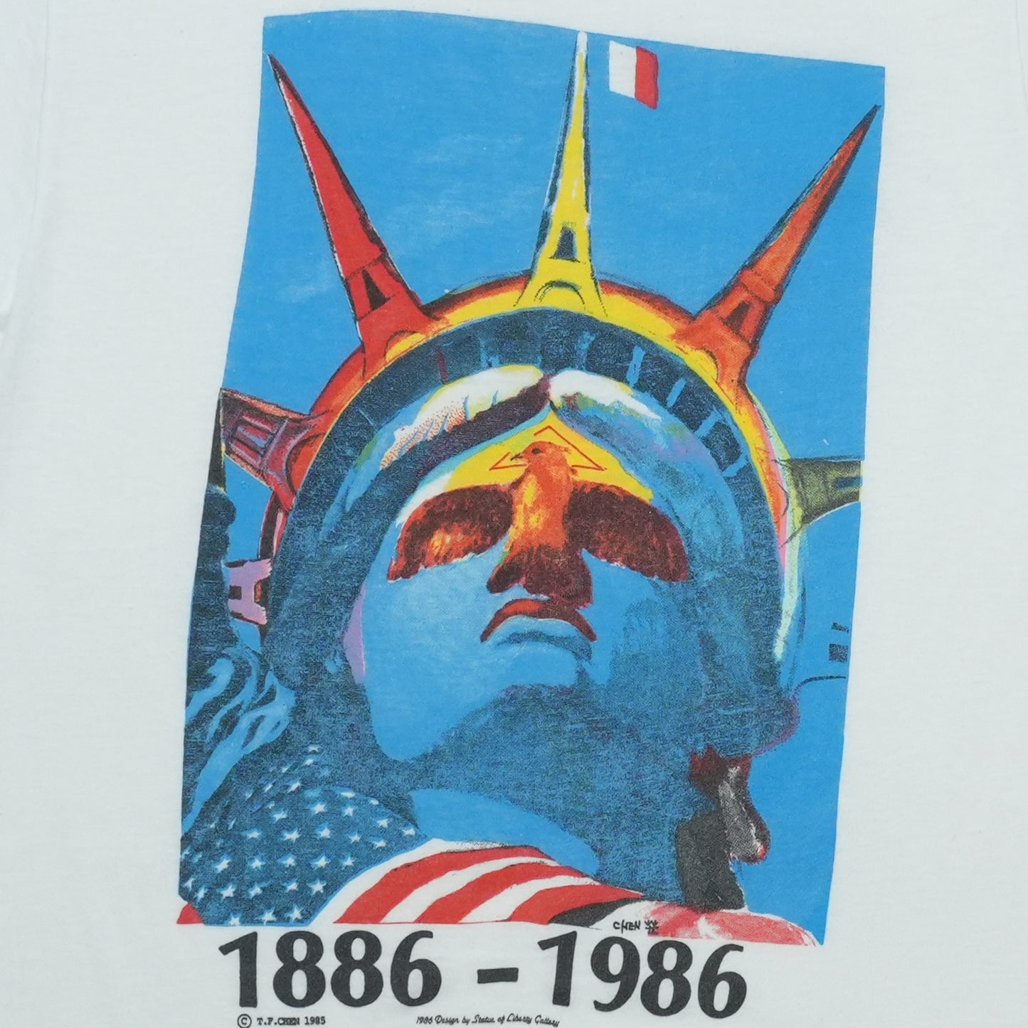1988 Statue of Liberty Centennial Shirt Front Graphic