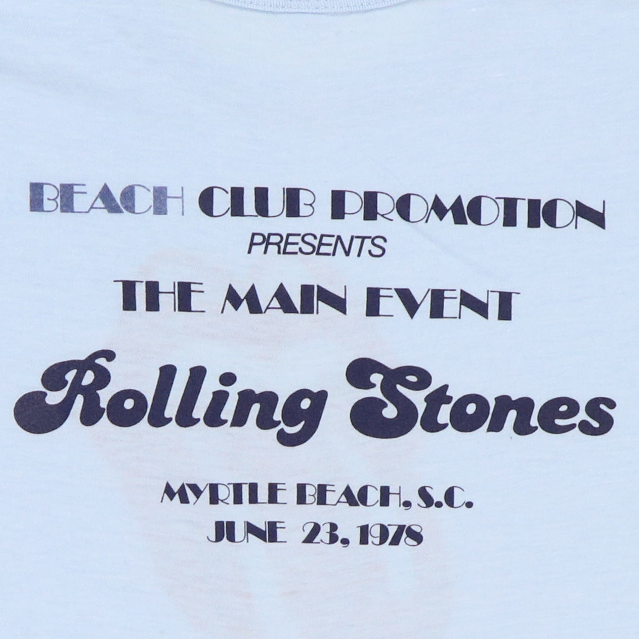 1978 Rolling Stones Myrtle Beach Concert Shirt