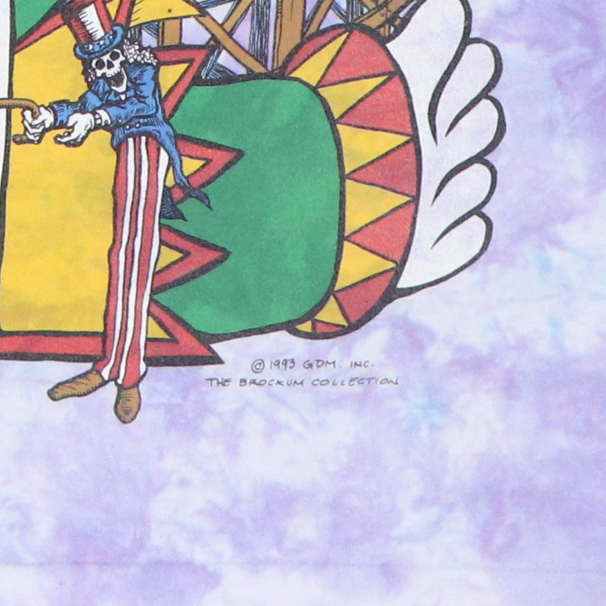 1993 Grateful Dead Roller Coaster Liquid Blue Shirt