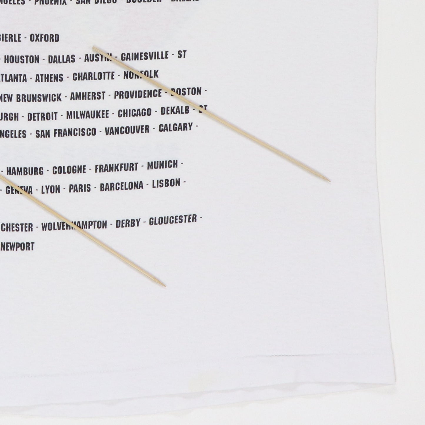 1993 Radiohead European Tour Shirt