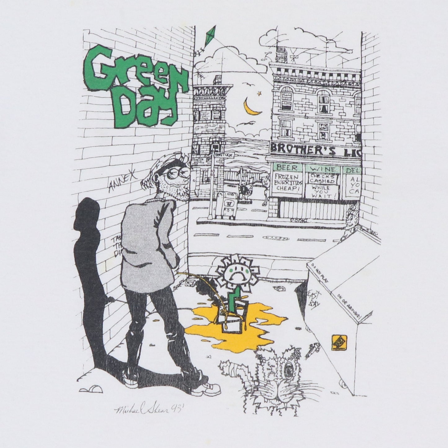 1993 Green Day Piss Flower Shirt
