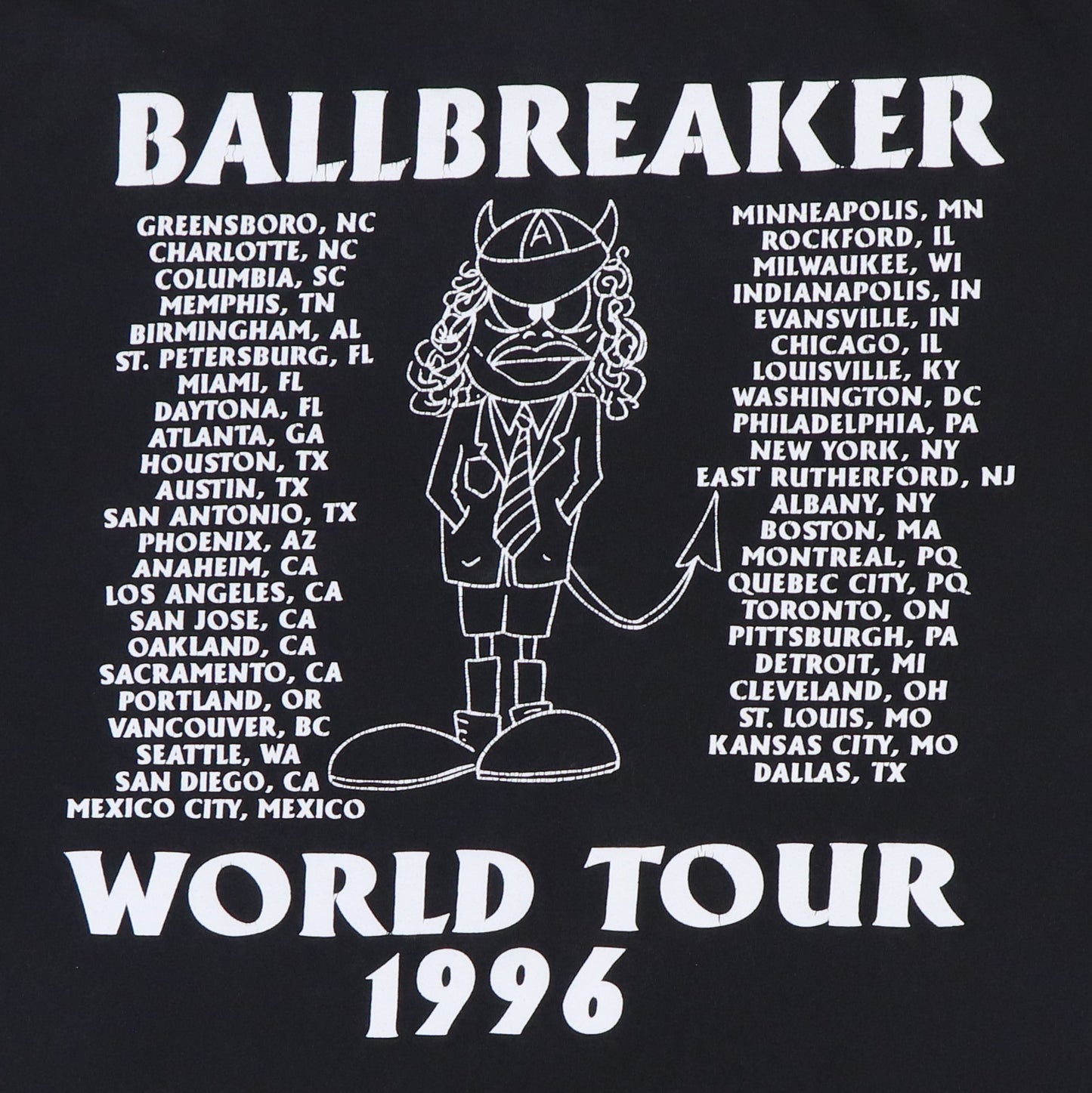1996 ACDC Ballbreaker World Tour Shirt