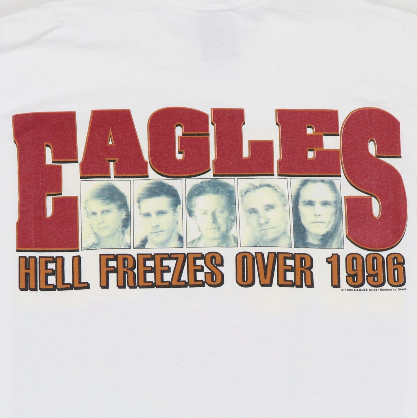 1996 Eagles Hotel California Hell Freezes Over Tour Shirt