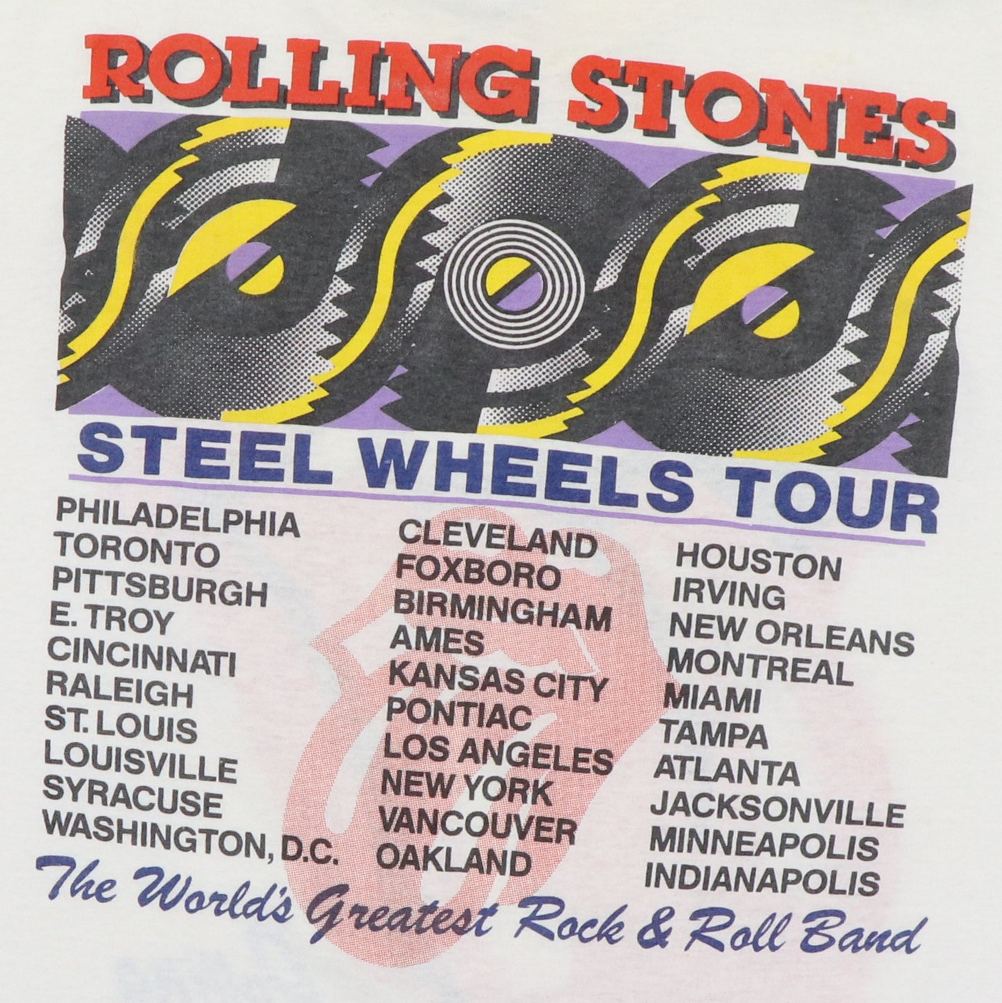 1989 Rolling Stones Steel Wheels Tour Shirt