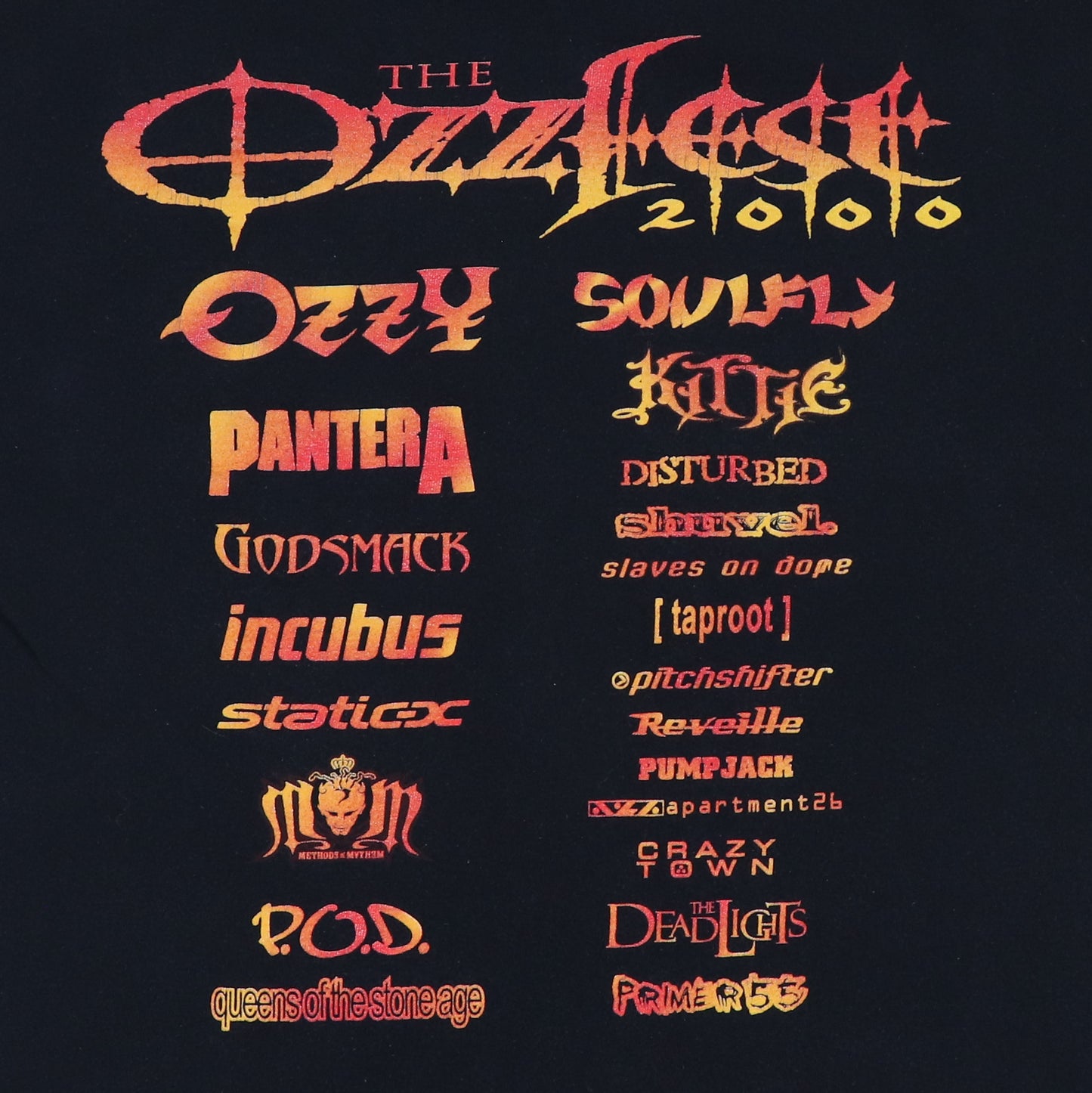 2000 Ozzfest Tour Shirt