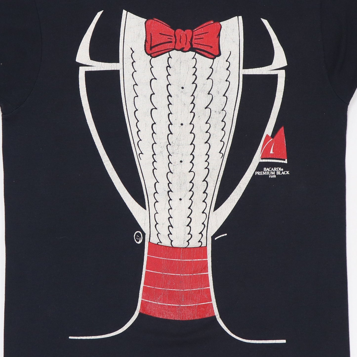 1987 Bacardi Rum Tuxedo Shirt