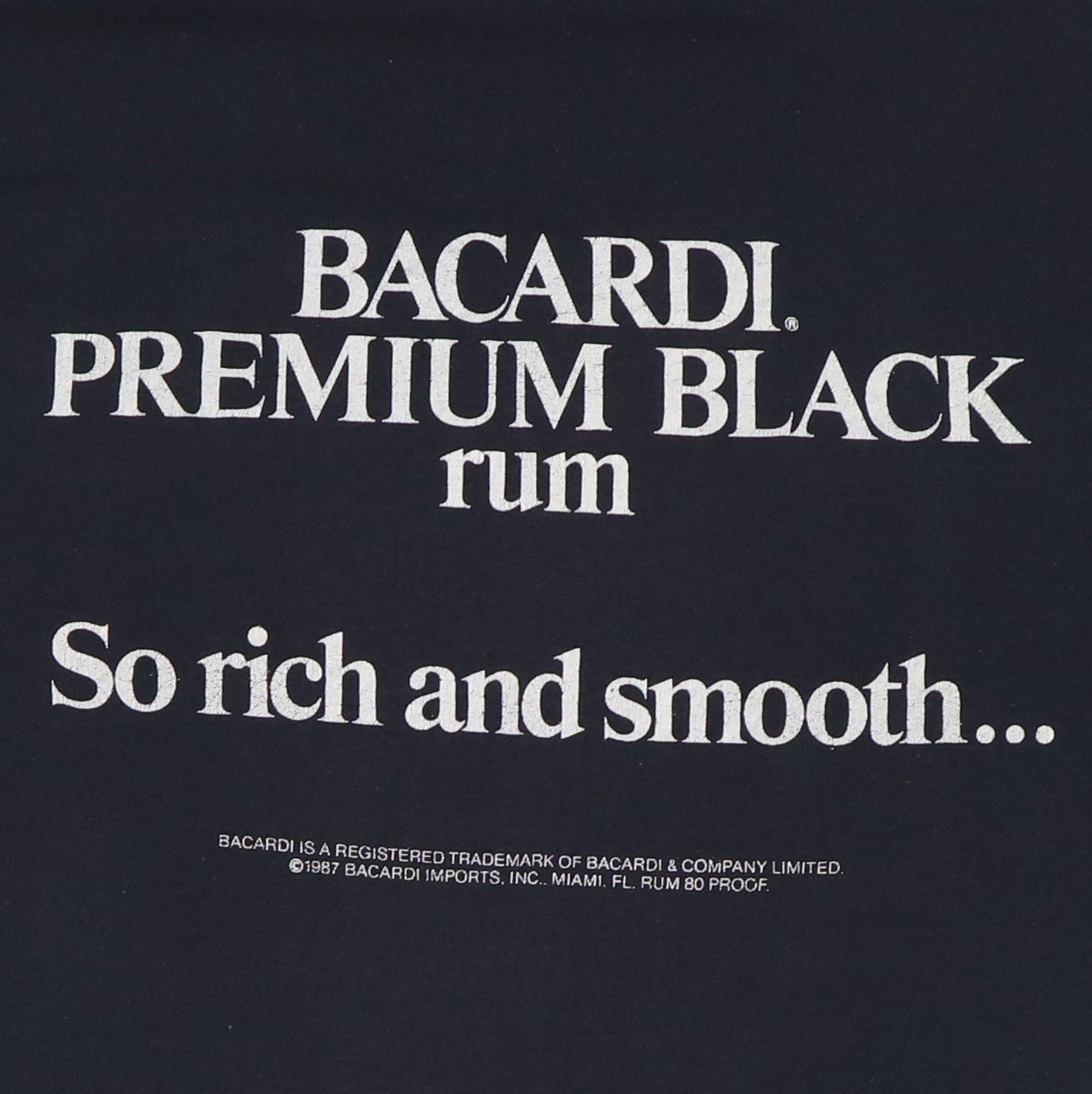 1987 Bacardi Rum Tuxedo Shirt