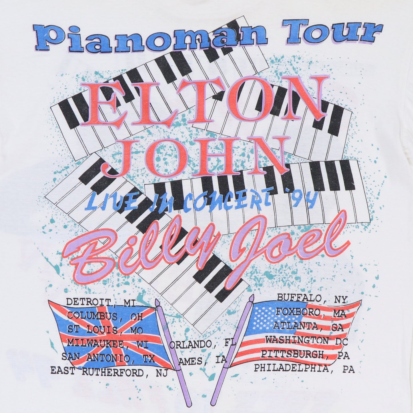 1994 Billy Joel Elton John Tour Shirt