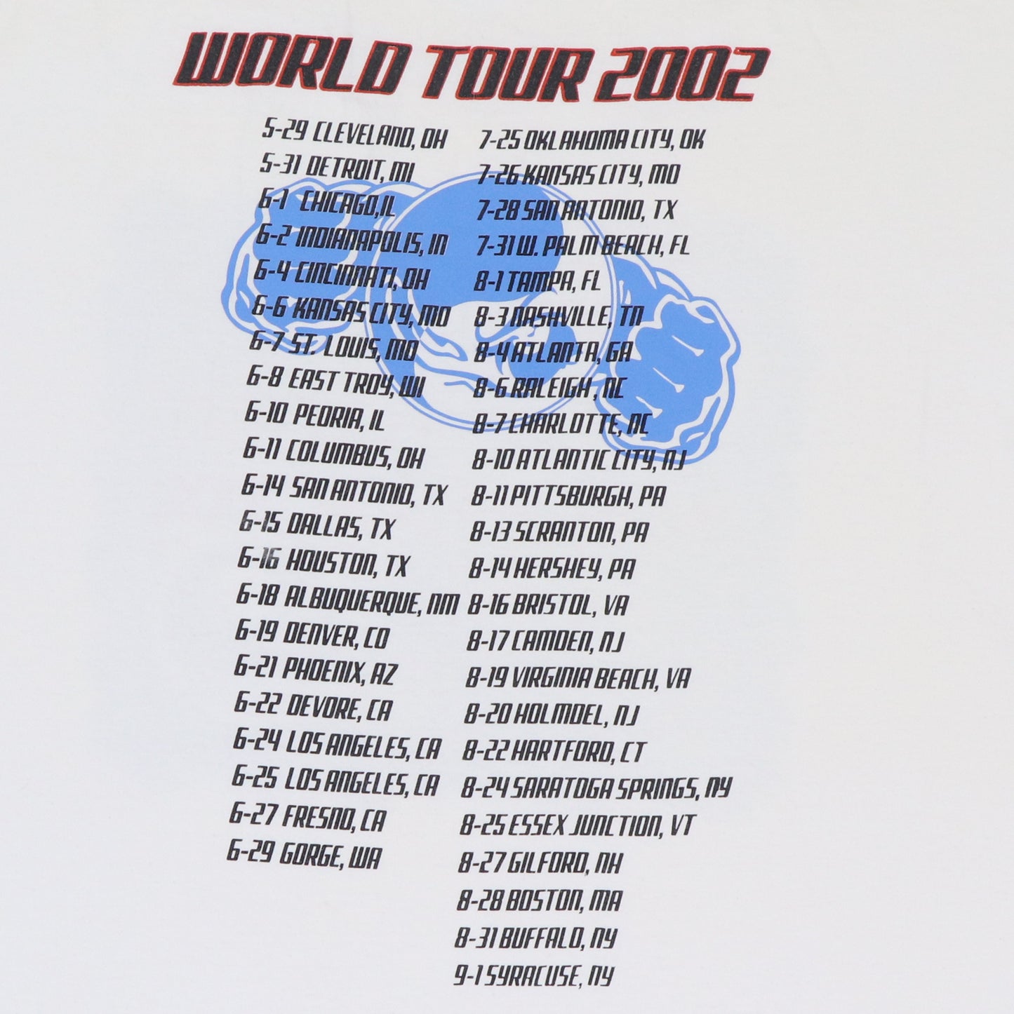 2002 David Lee Roth Tour Shirt