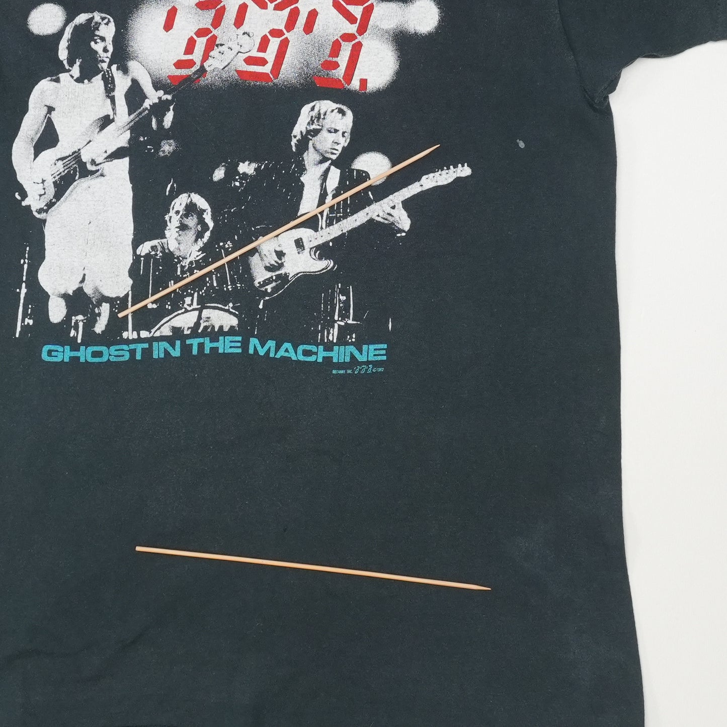 1982 The Police Ghost In The Machine Tour Shirt Detail