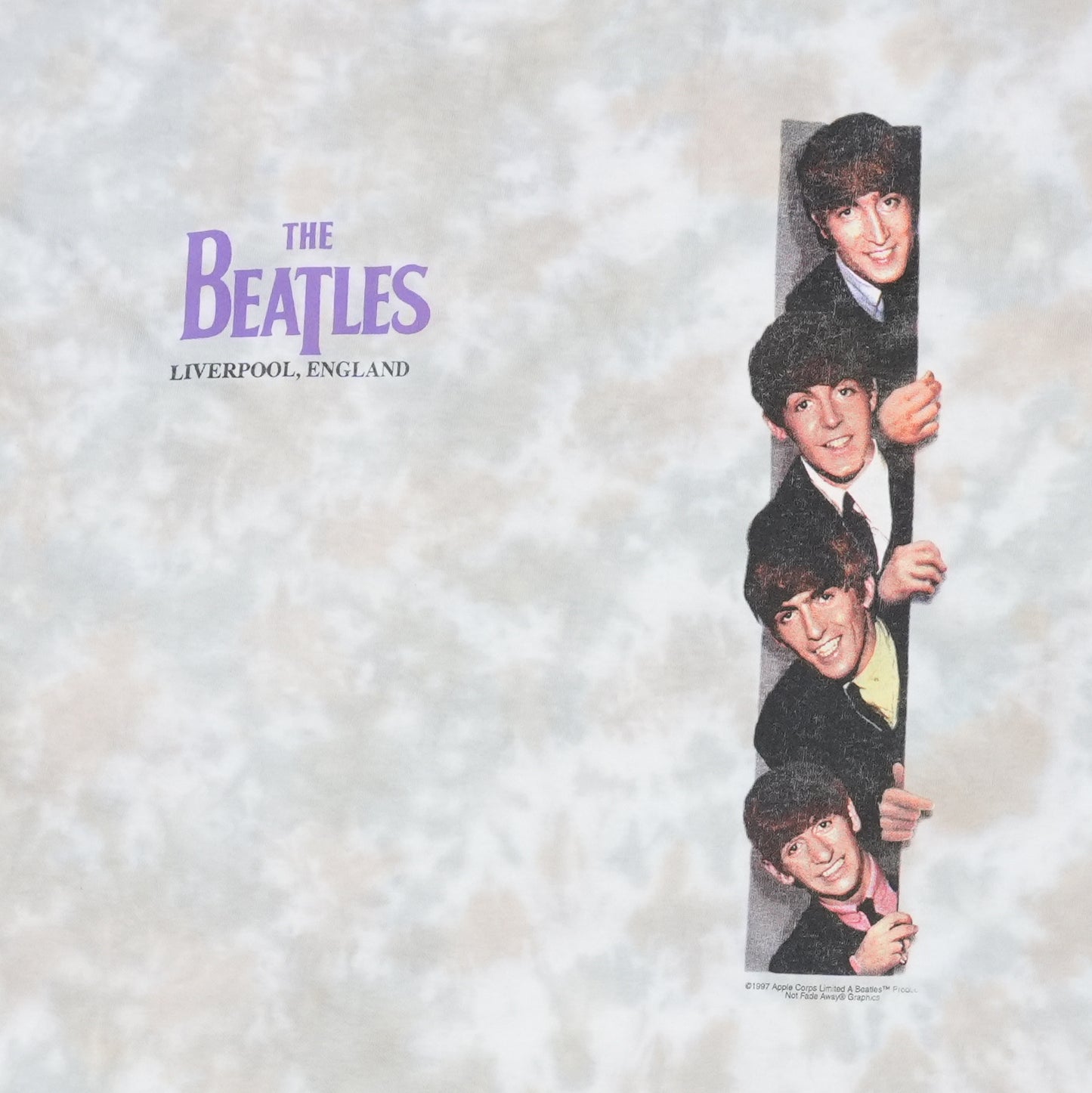 1997 The Beatles Tie Dye Shirt Detail