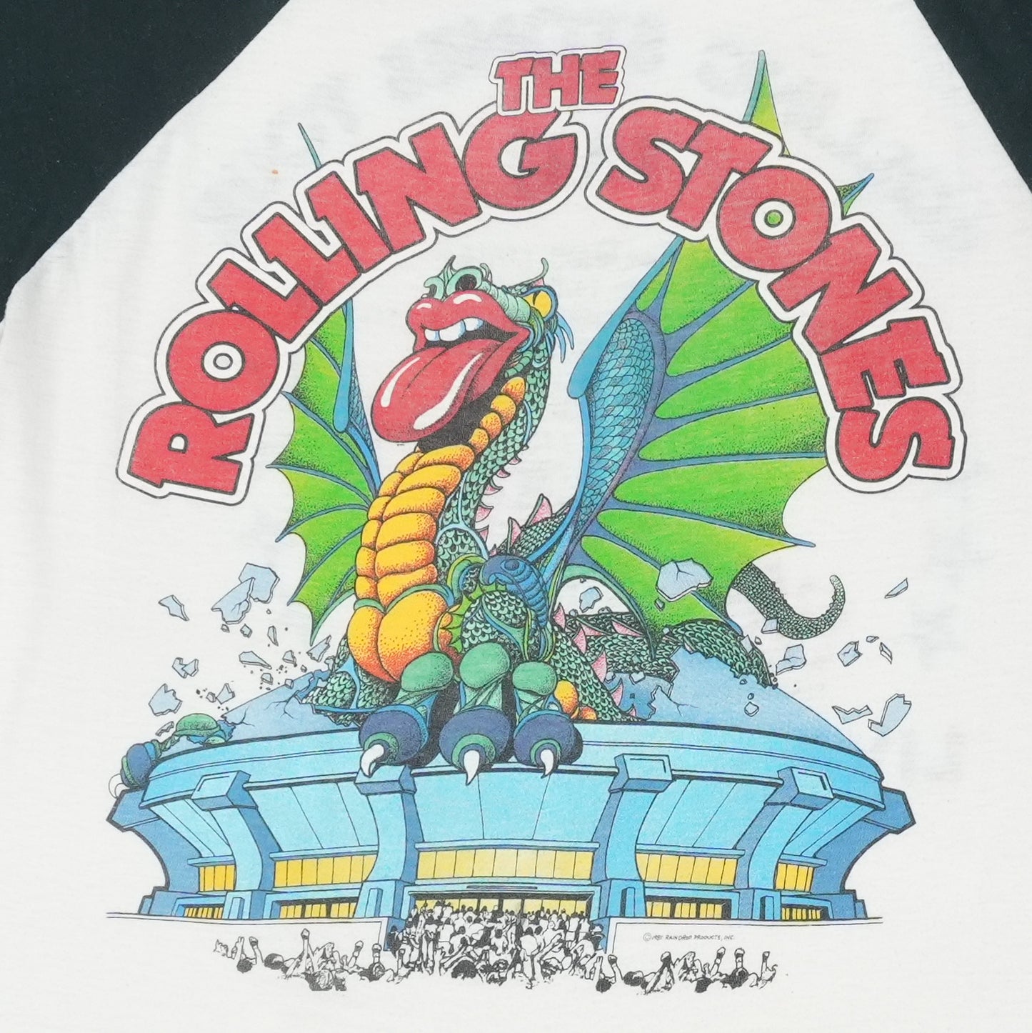 1981 Rolling Stones Tour Jersey Shirt Detail