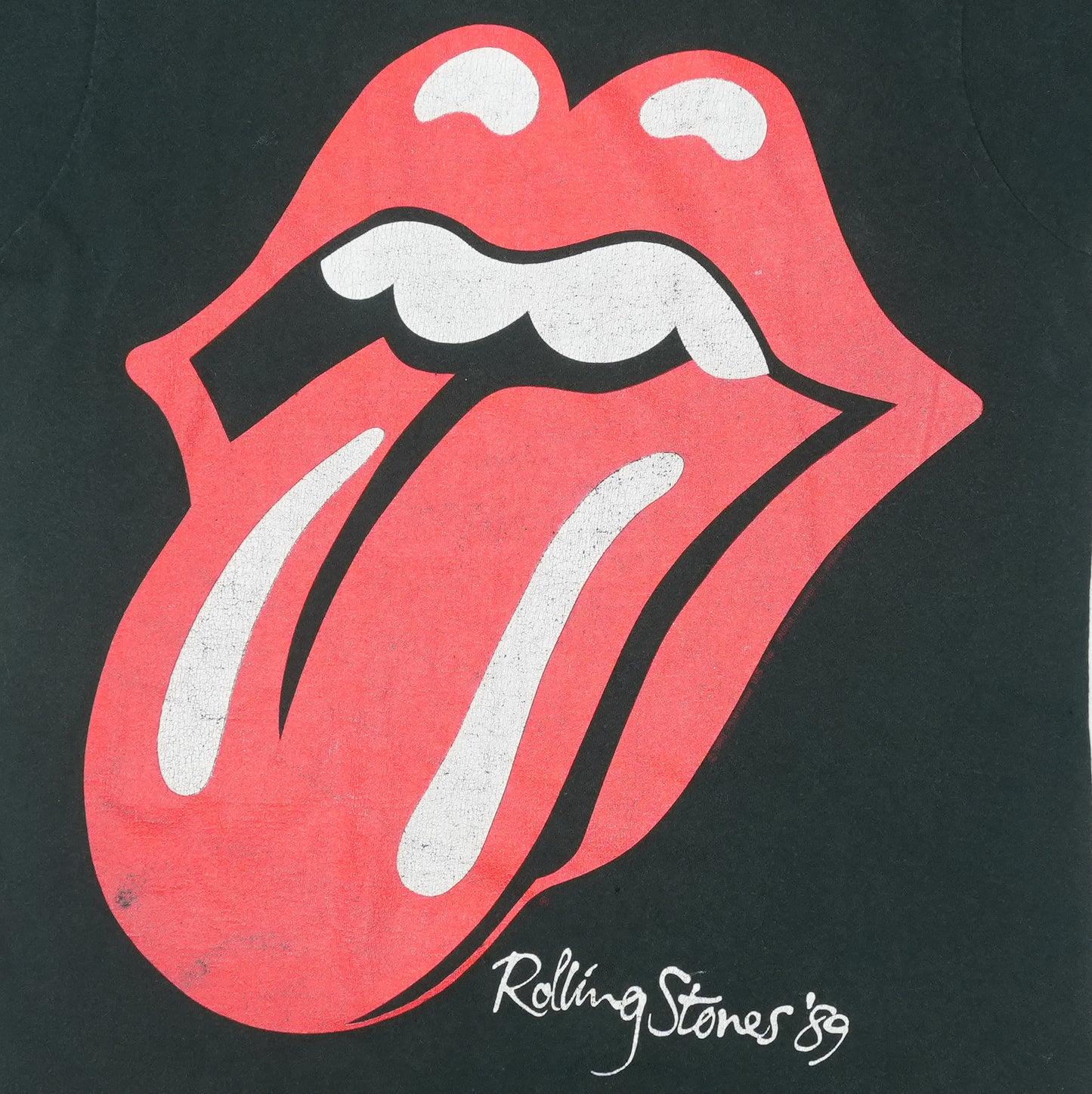 1989 Rolling Stones Steel Wheels Tour Shirt Detail