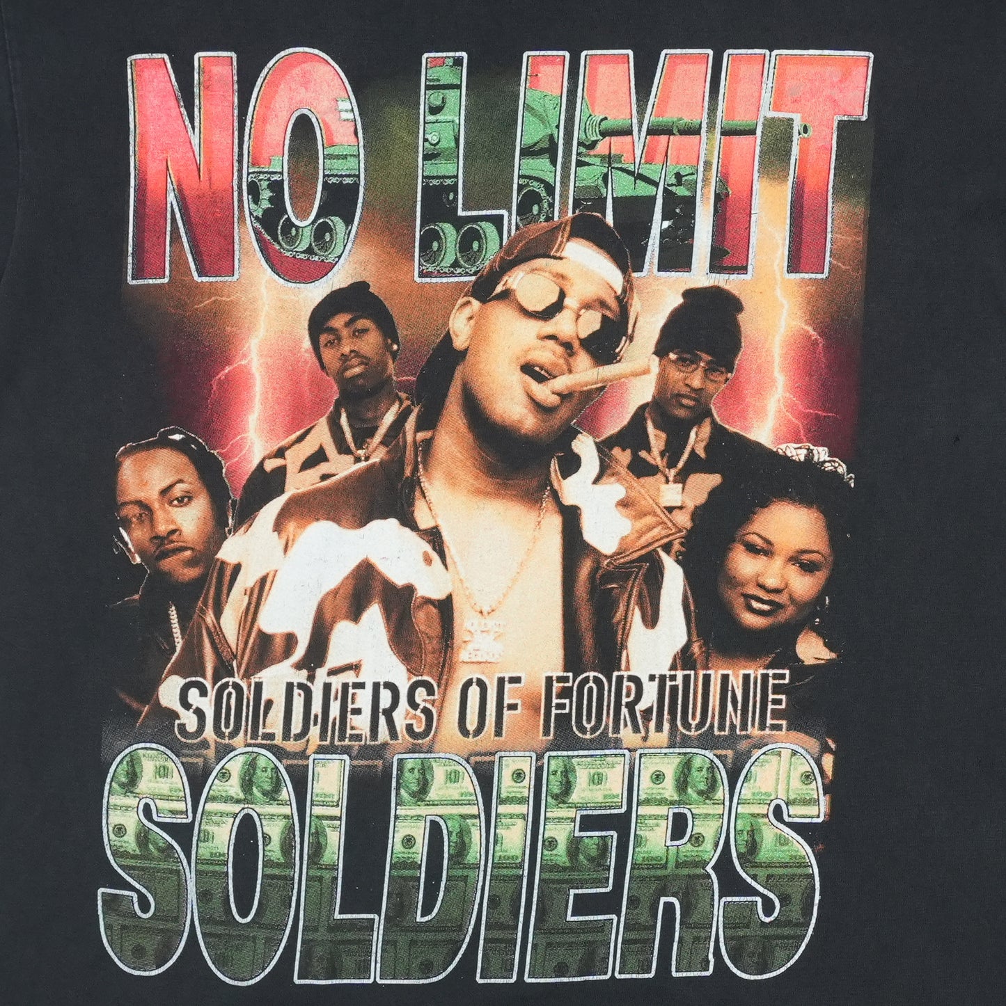 1990s No Limit Records Soldiers Of Fortune Shirt Detail