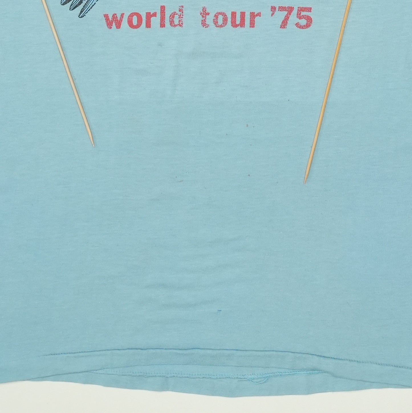 1975 Rolling Stones World Tour Shirt Detail
