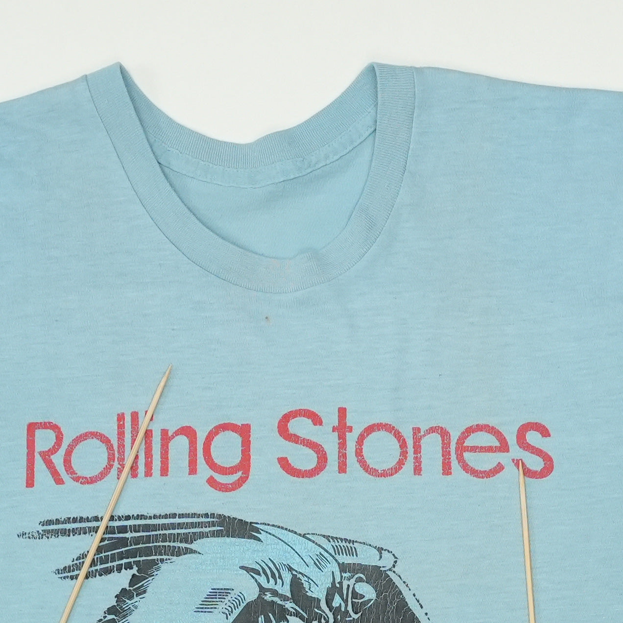 1975 Rolling Stones World Tour Shirt Detail