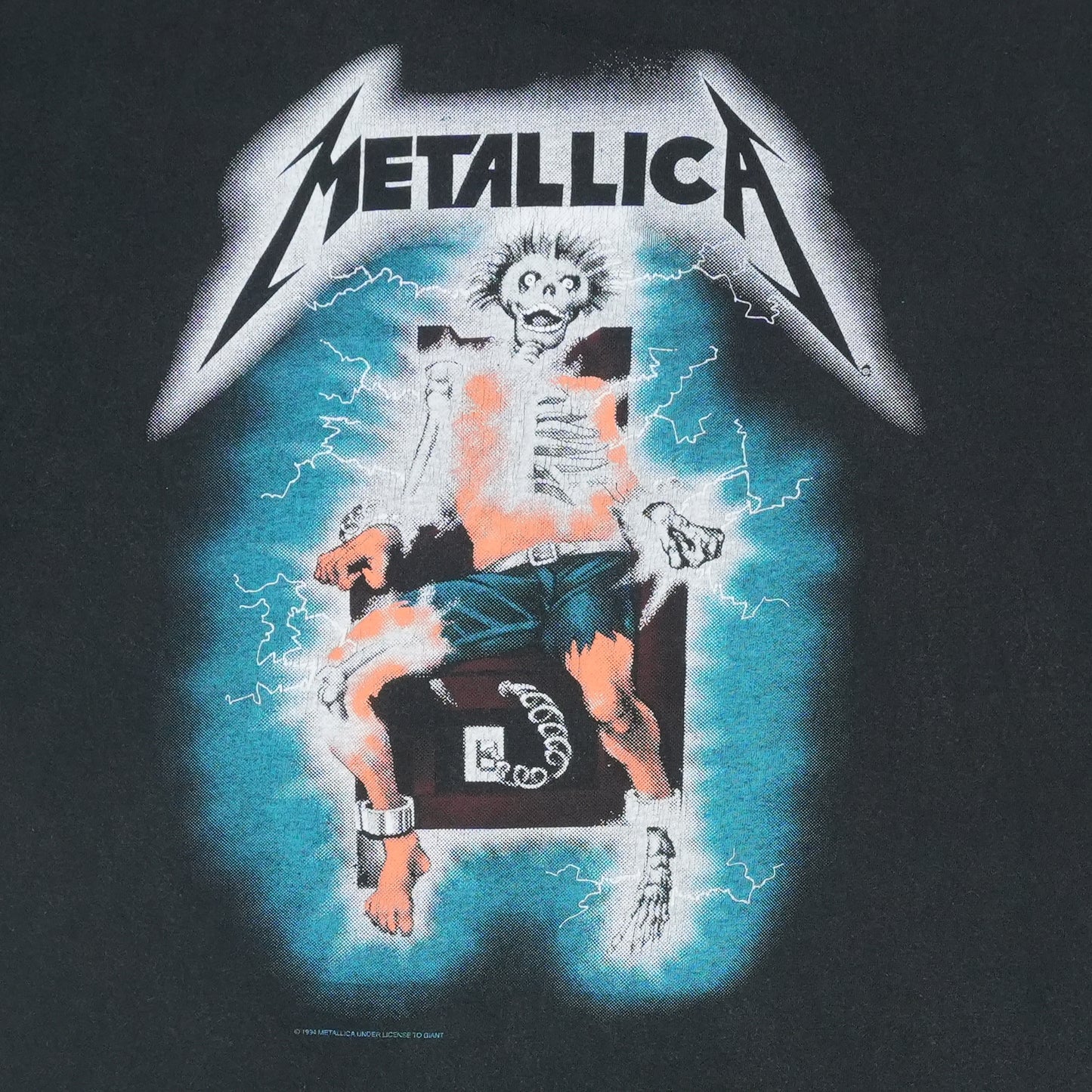 1994 Metallica Ride The Lightning Shirt Detail
