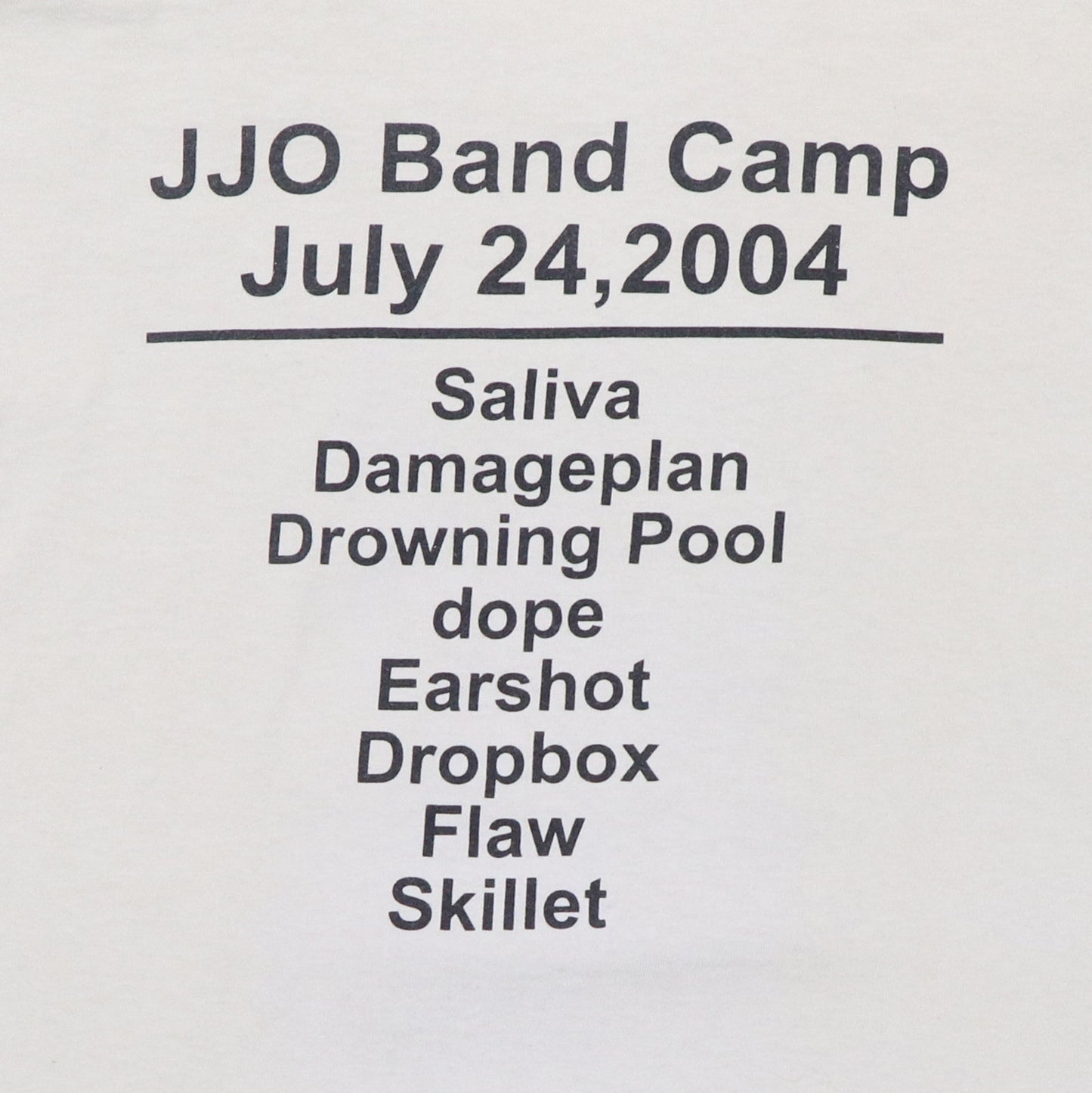 2004 Band Camp Music Festival Shirt