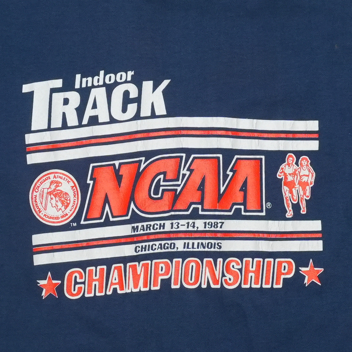 1987 NCAA Indoor Track Championship Shirt Front Graphic