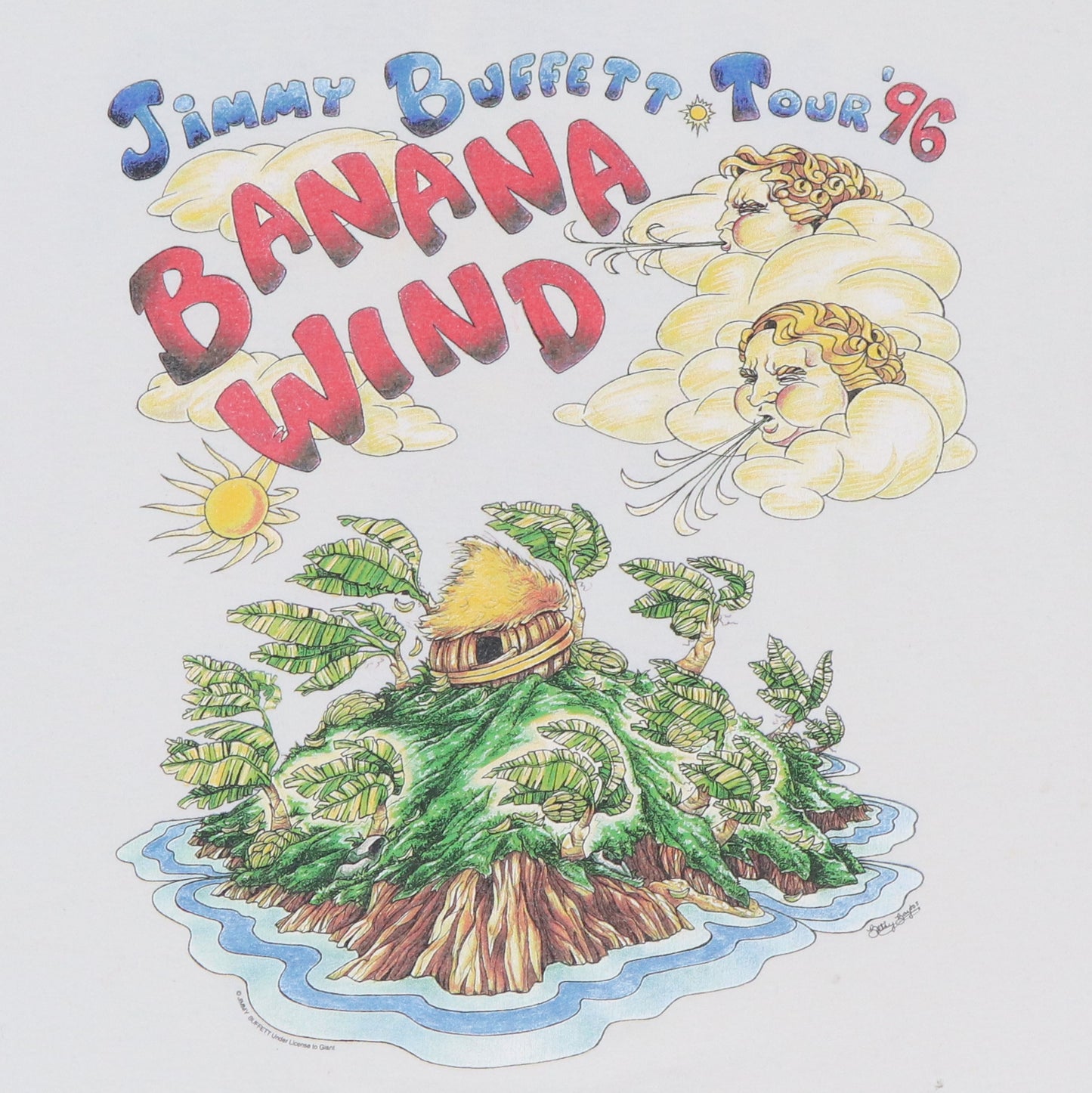 1996 Jimmy Buffett Banana Wind Tour Shirt