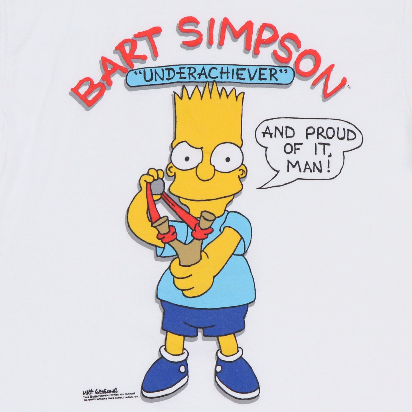 1989 The Simpsons Bart Underachiever Shirt