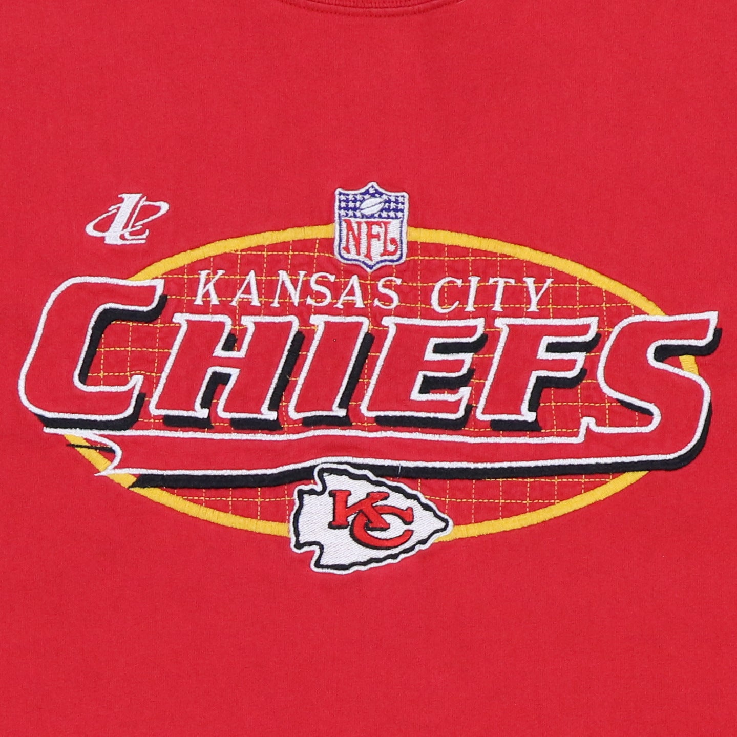 1990s Kansas City Chiefs Embroidered Shirt Detail