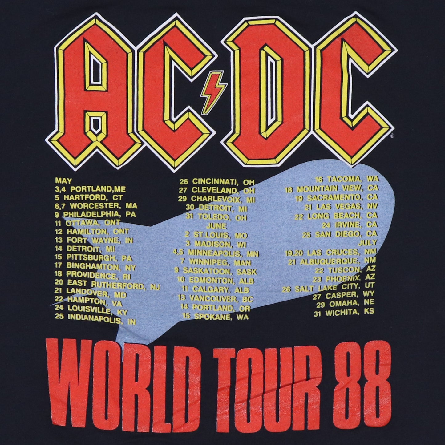 1988 ACDC Heatseeker Tour Shirt
