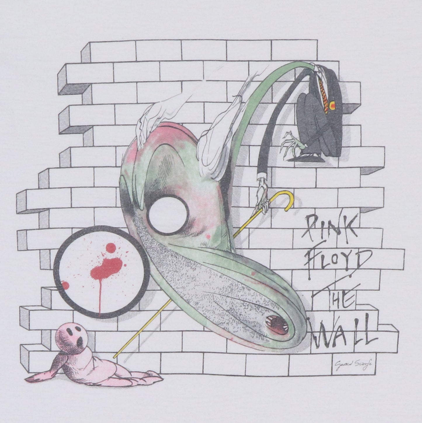 1980 Pink Floyd The Wall Shirt Detail