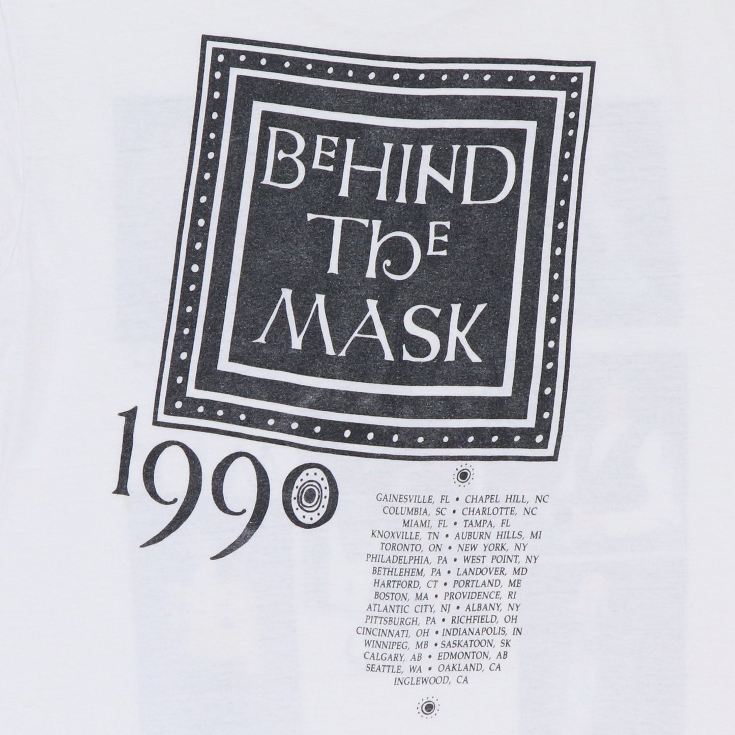 1990 Fleetwood Mac Behind The Mask Tour Shirt